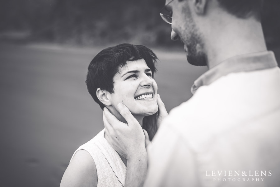 couple - Karekare Beach post-wedding | elopement photo shoot {Auckland NZ couples-weddings photographer}