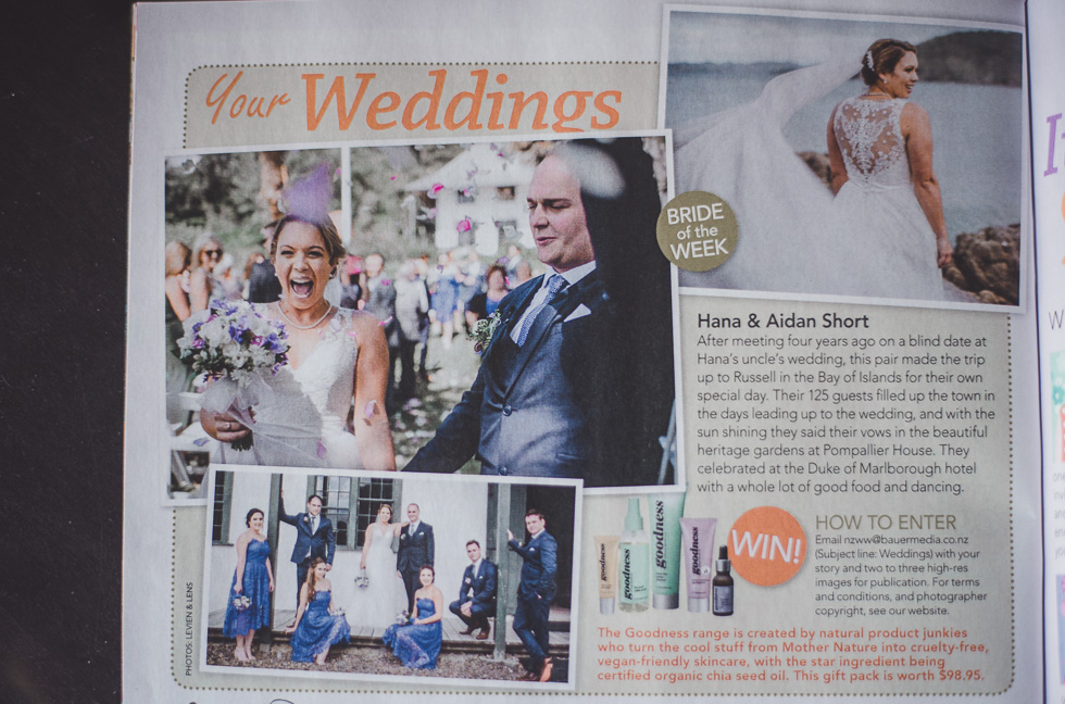 Bride of the Week in Woman's Weekly Magazine - Hana {New Zealand wedding photographer} Your weddings