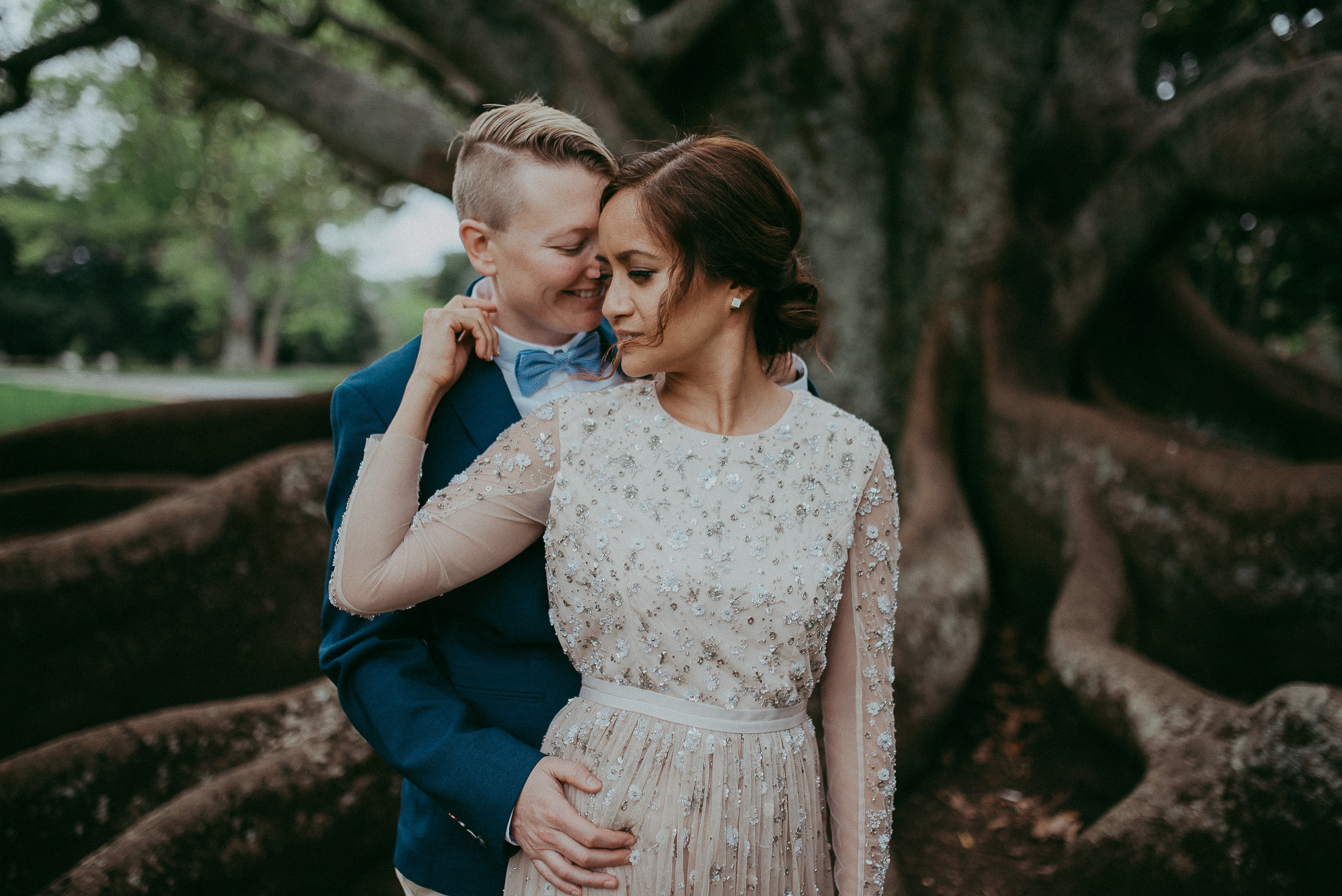 Auckland City WEDDING - Domain {New Zealand elopement-weddings photographers}