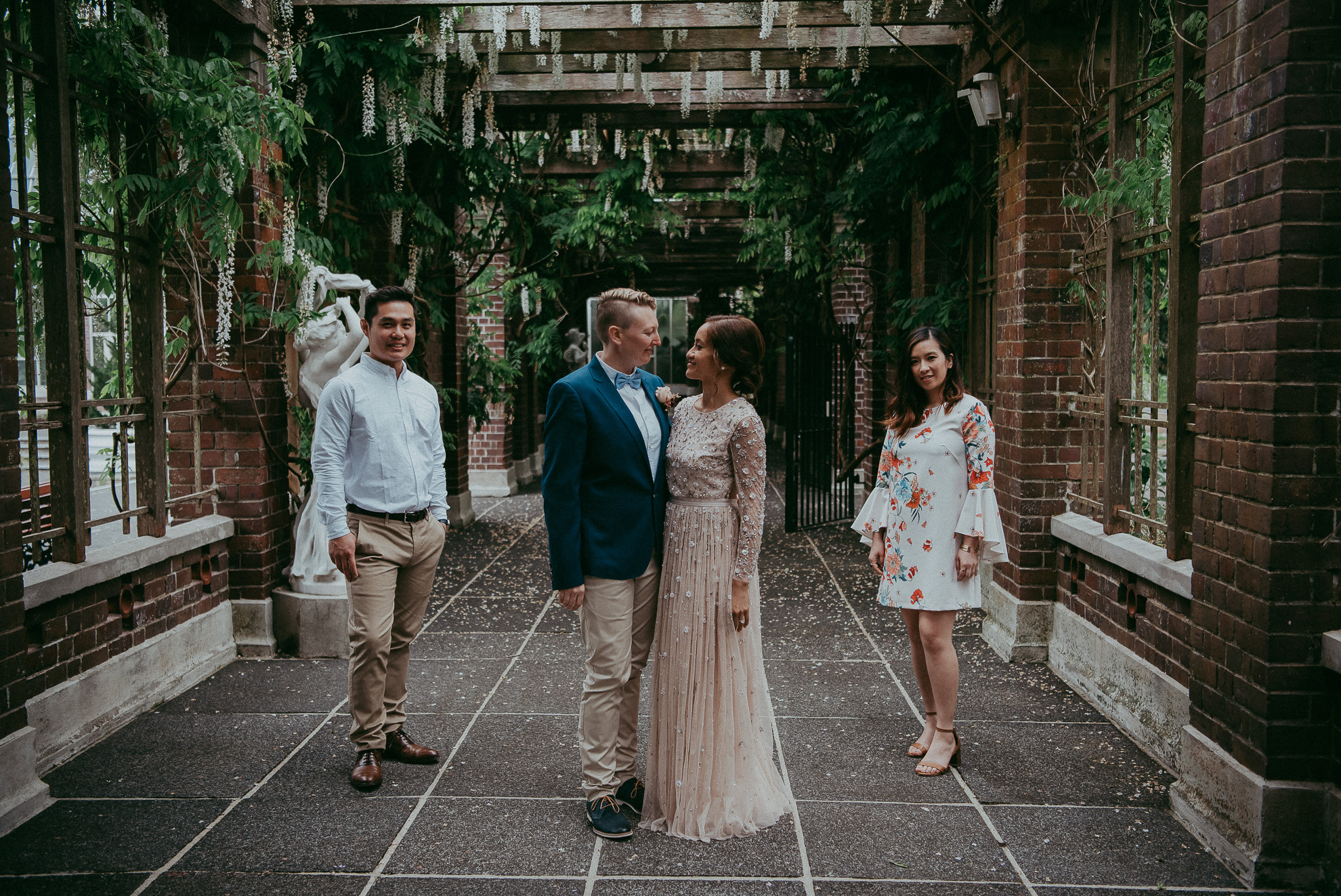 Auckland City WEDDING - Domain {New Zealand elopement-weddings photographers} Winter Gardens