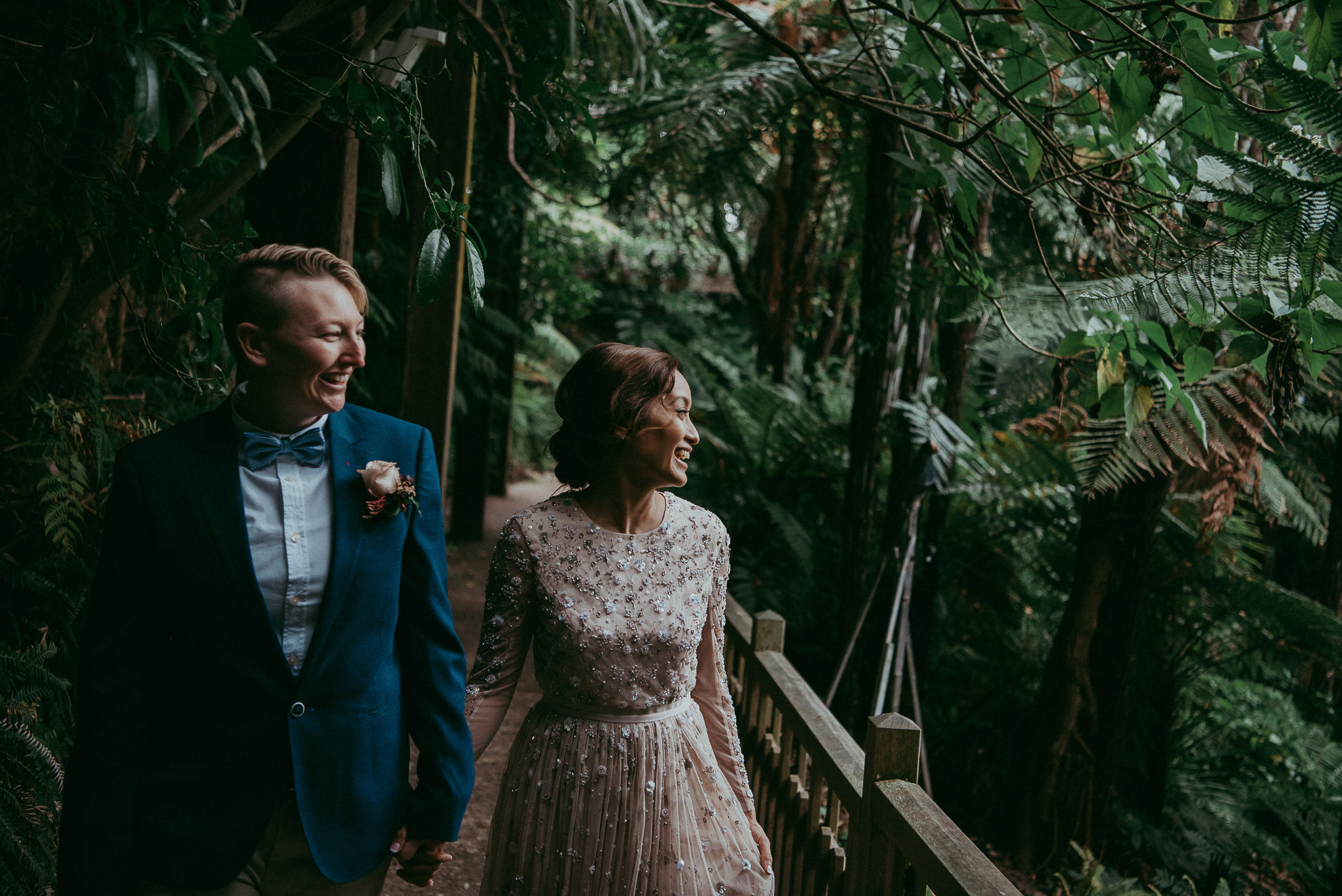 Auckland City WEDDING - Domain {New Zealand elopement-weddings photographers}