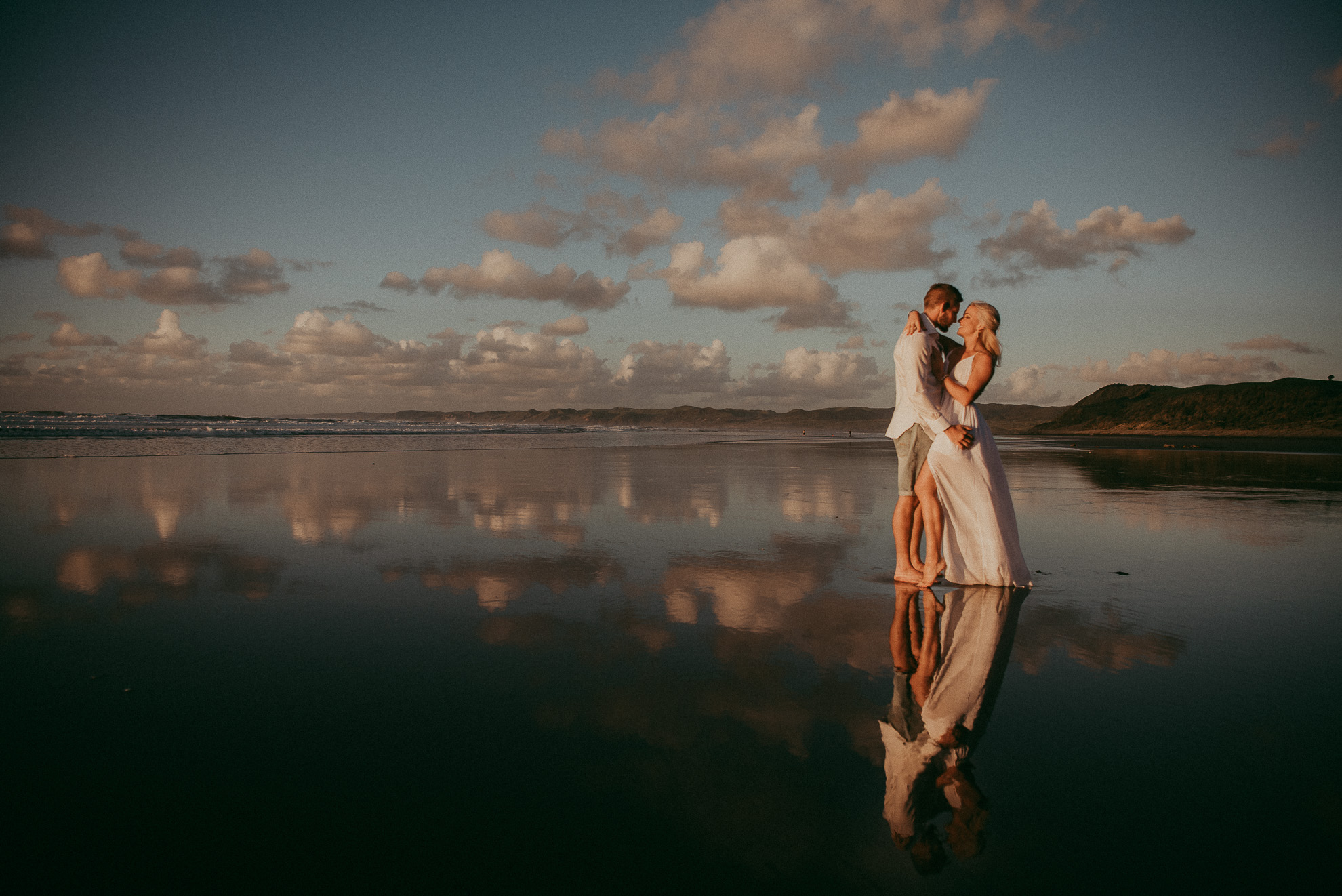 West Coast Beach pre-wedding engagement photo shoot {Auckland wedding photographer}