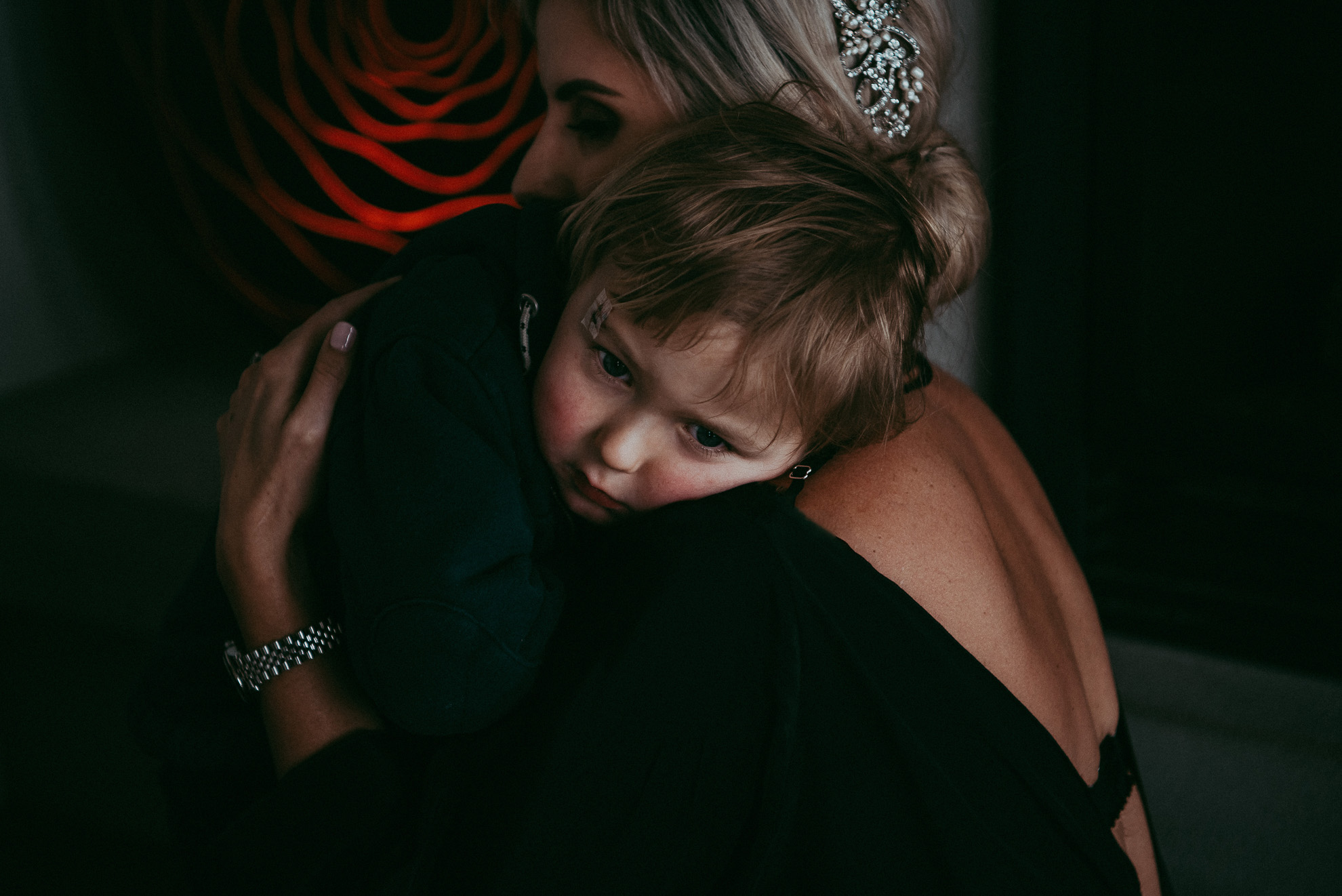 bride with her son