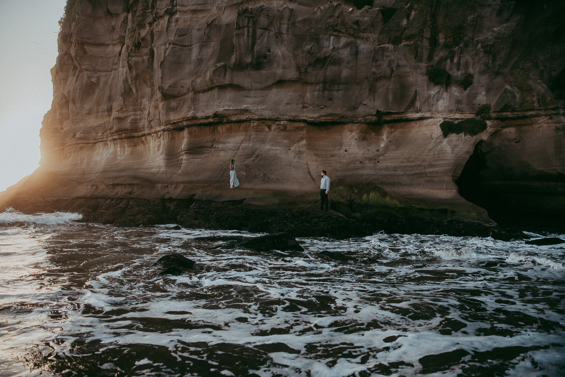 Muriwai Beach pre-wedding | engagement session {New Zealand documentary natural photographer}