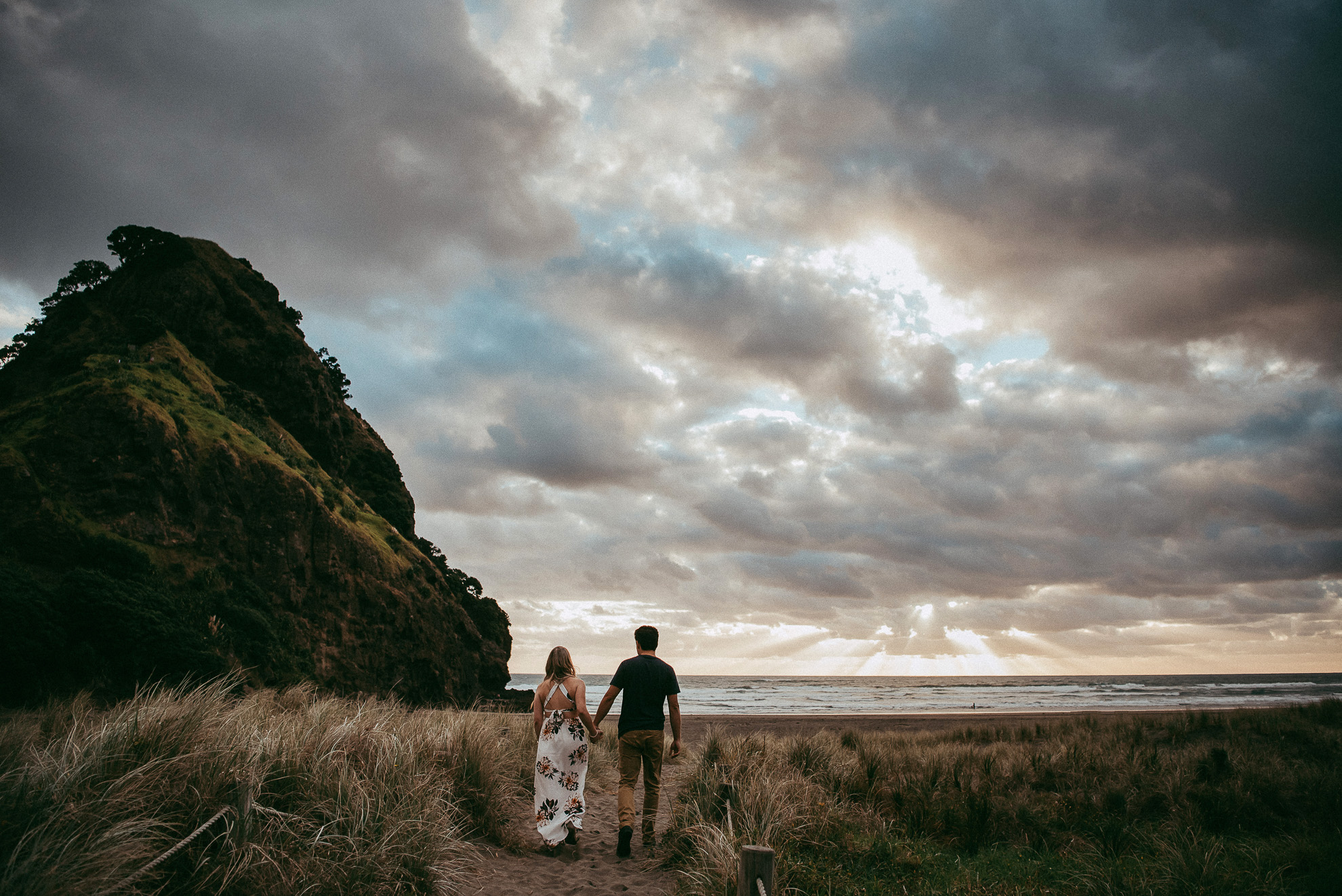 Karekare Falls - Piha Beach engagement session {Auckland pre-wedding photographer}