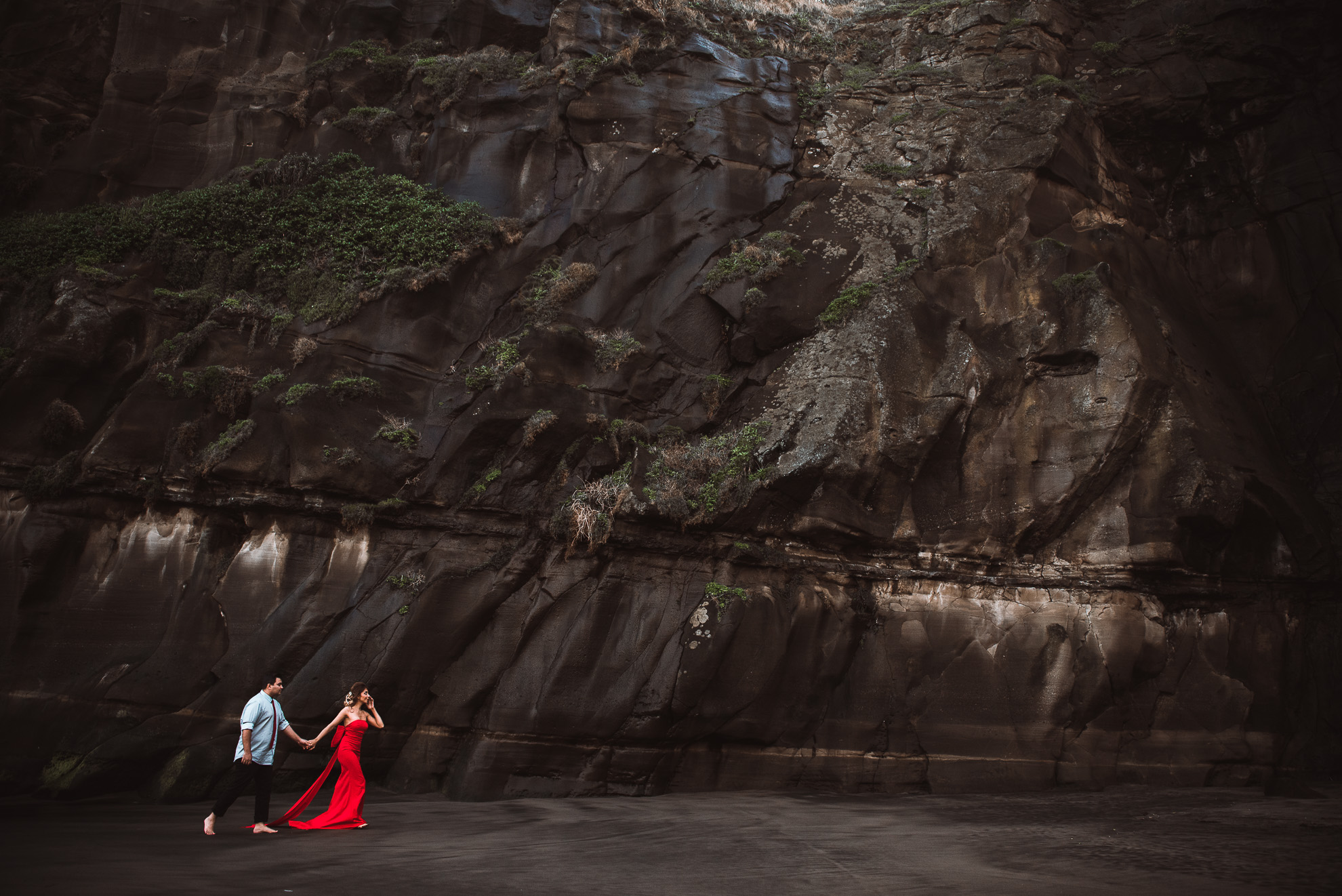 Muriwai Beach post-wedding session Sneak Peek {Auckland engagement - elopement photographer}