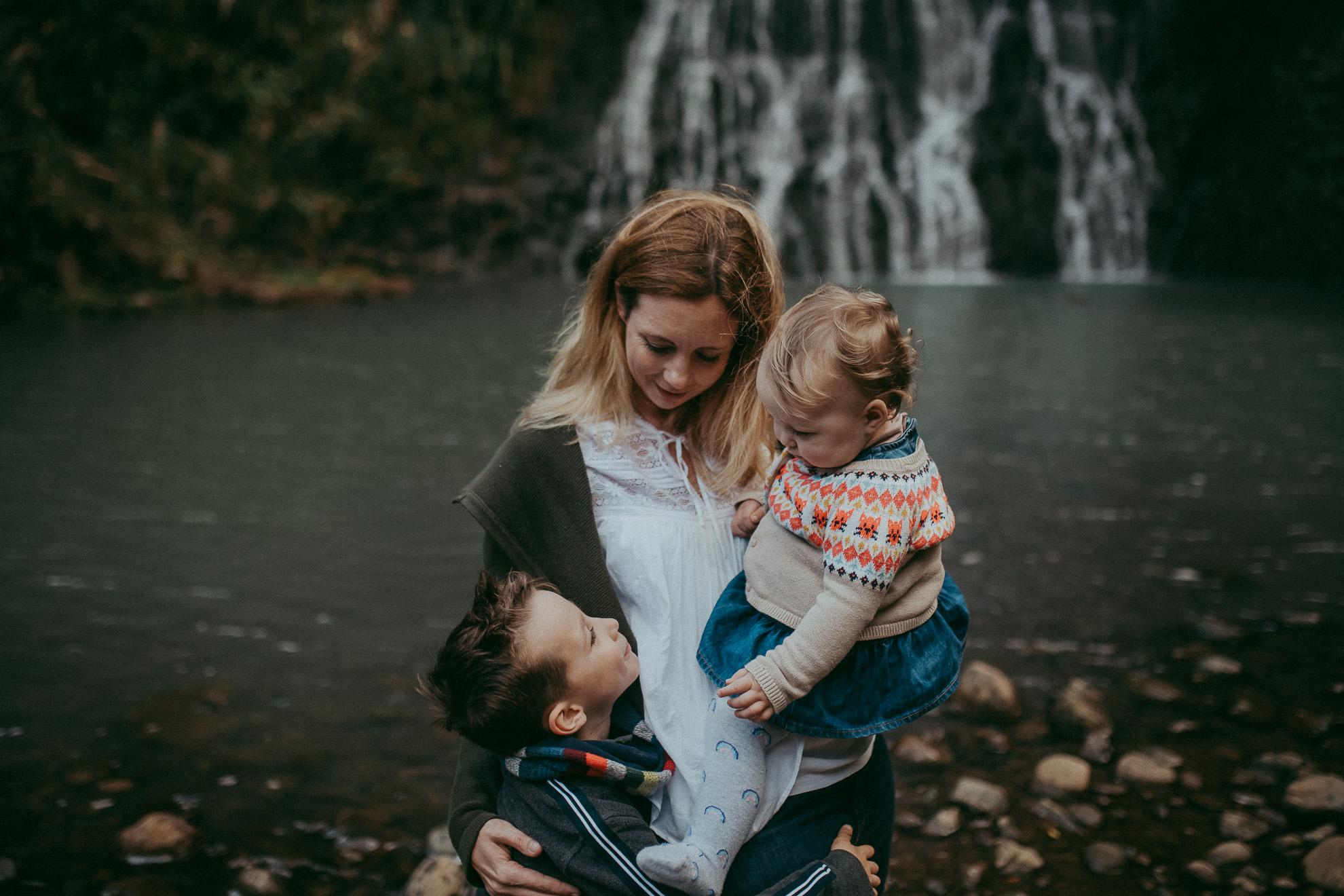 Auckland family beach | waterfall photo shoot {New Zealand kids-newborn photographers}