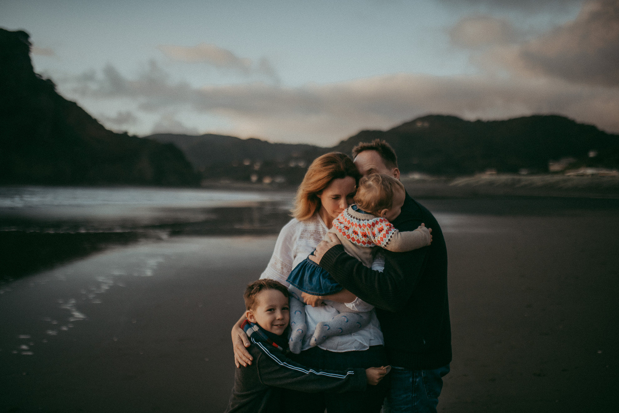 Auckland family beach | waterfall photo shoot {New Zealand kids-newborn photographers}