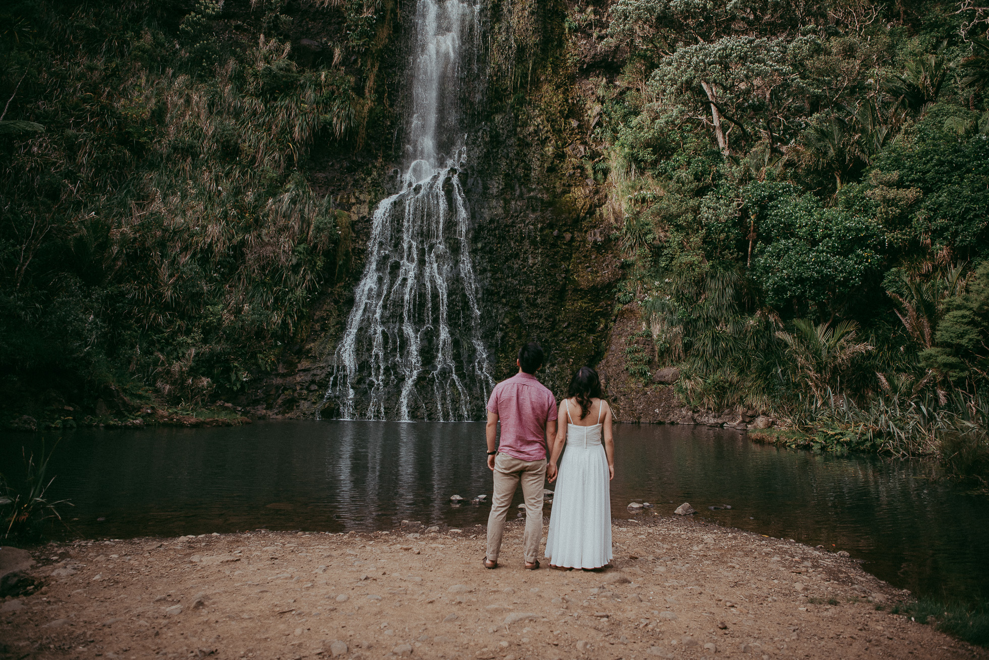 Karekare Falls engagement | pre-wedding session - NZ West Auckland photographers