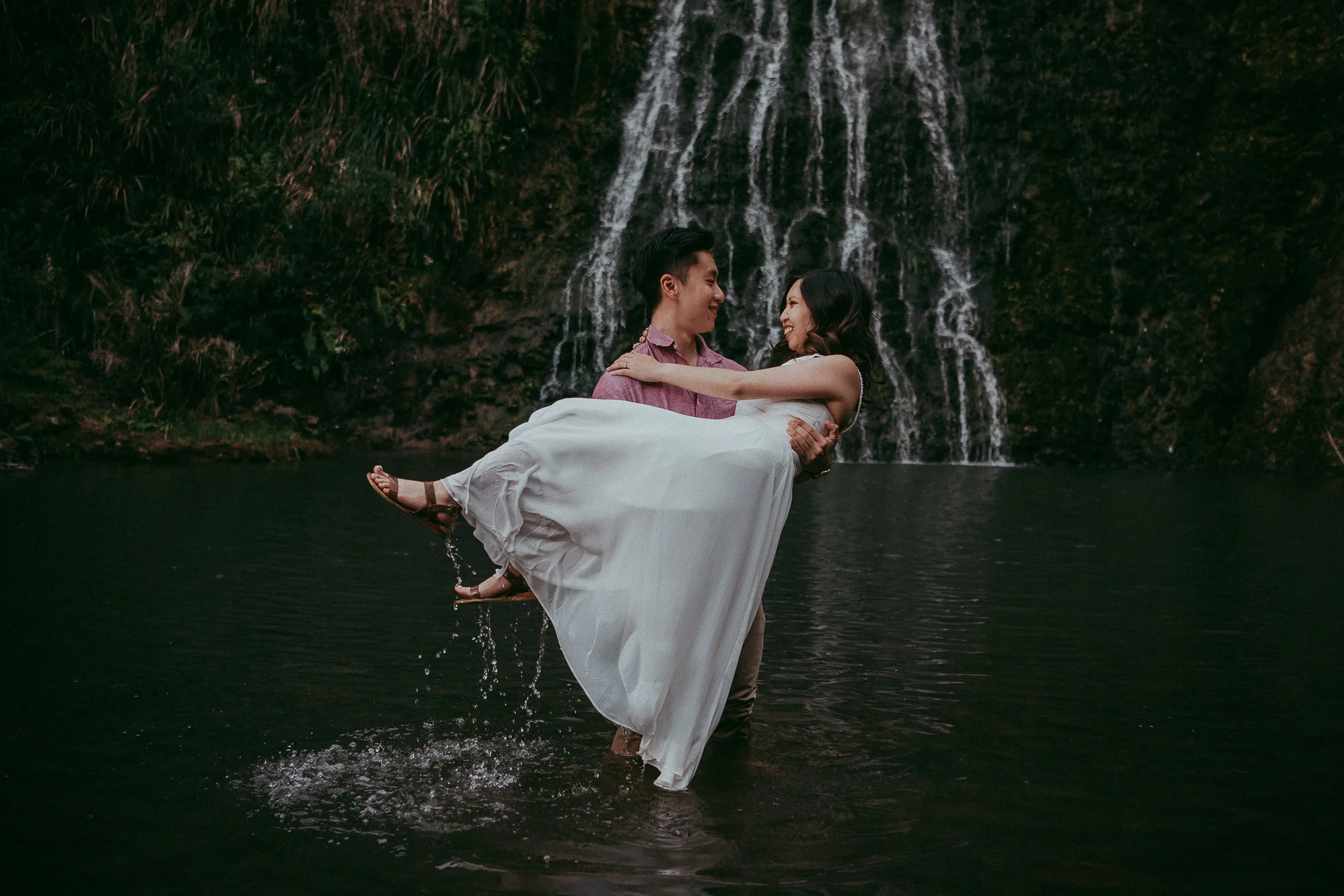 Karekare Falls engagement | pre-wedding session - NZ West Auckland photographers