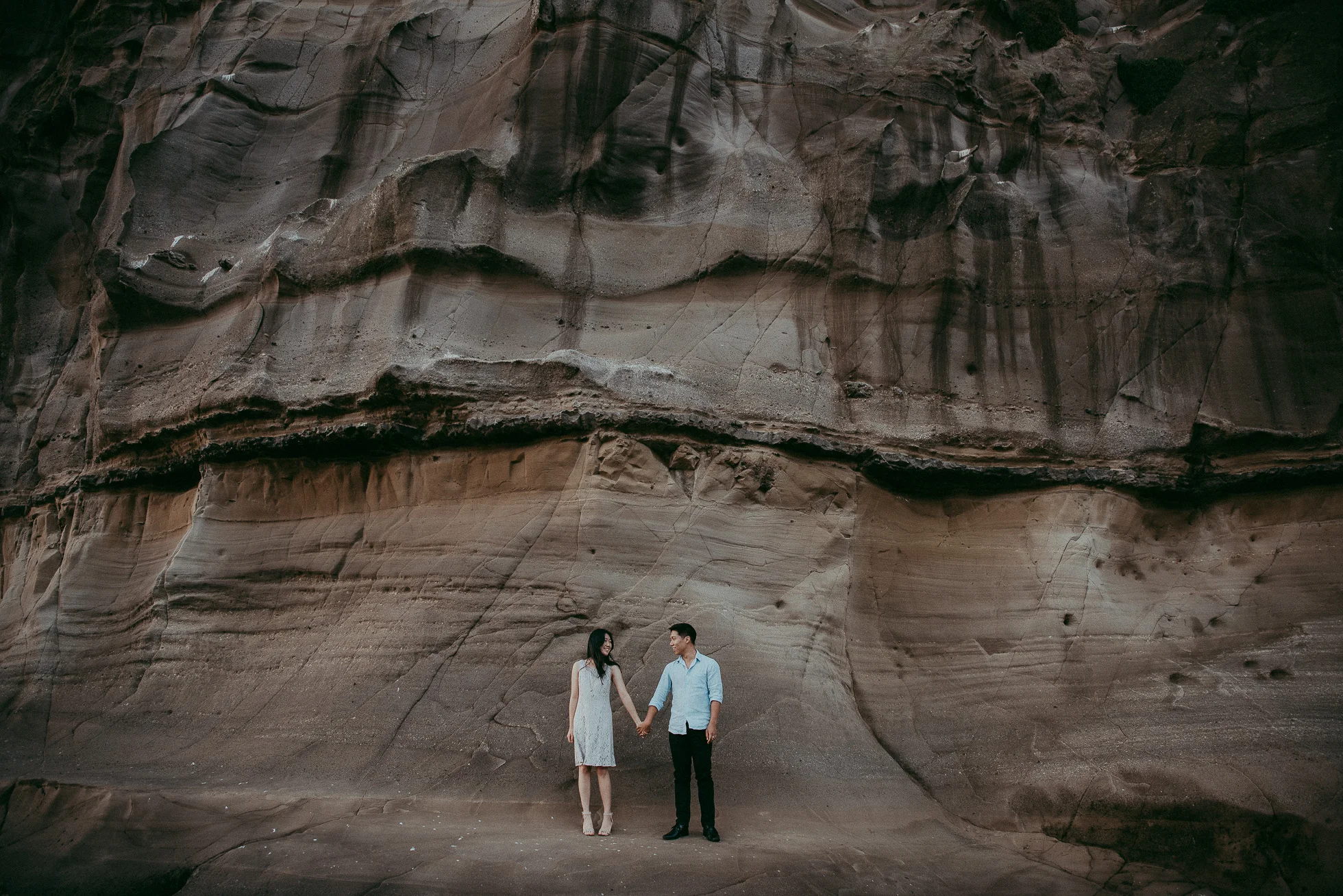 Romantic engagement | pre-wedding photo shoot - Muriwai Beach {Auckland wedding photographer}