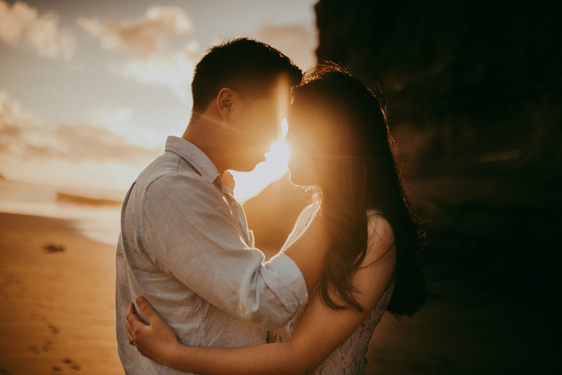 Romantic engagement | pre-wedding photo shoot - Muriwai Beach {Auckland wedding photographer}