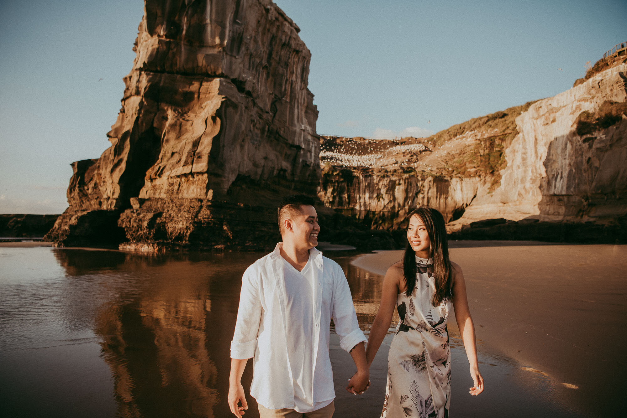 Beach engagement | pre-wedding session: Megan and Carlo {Auckland photographer}