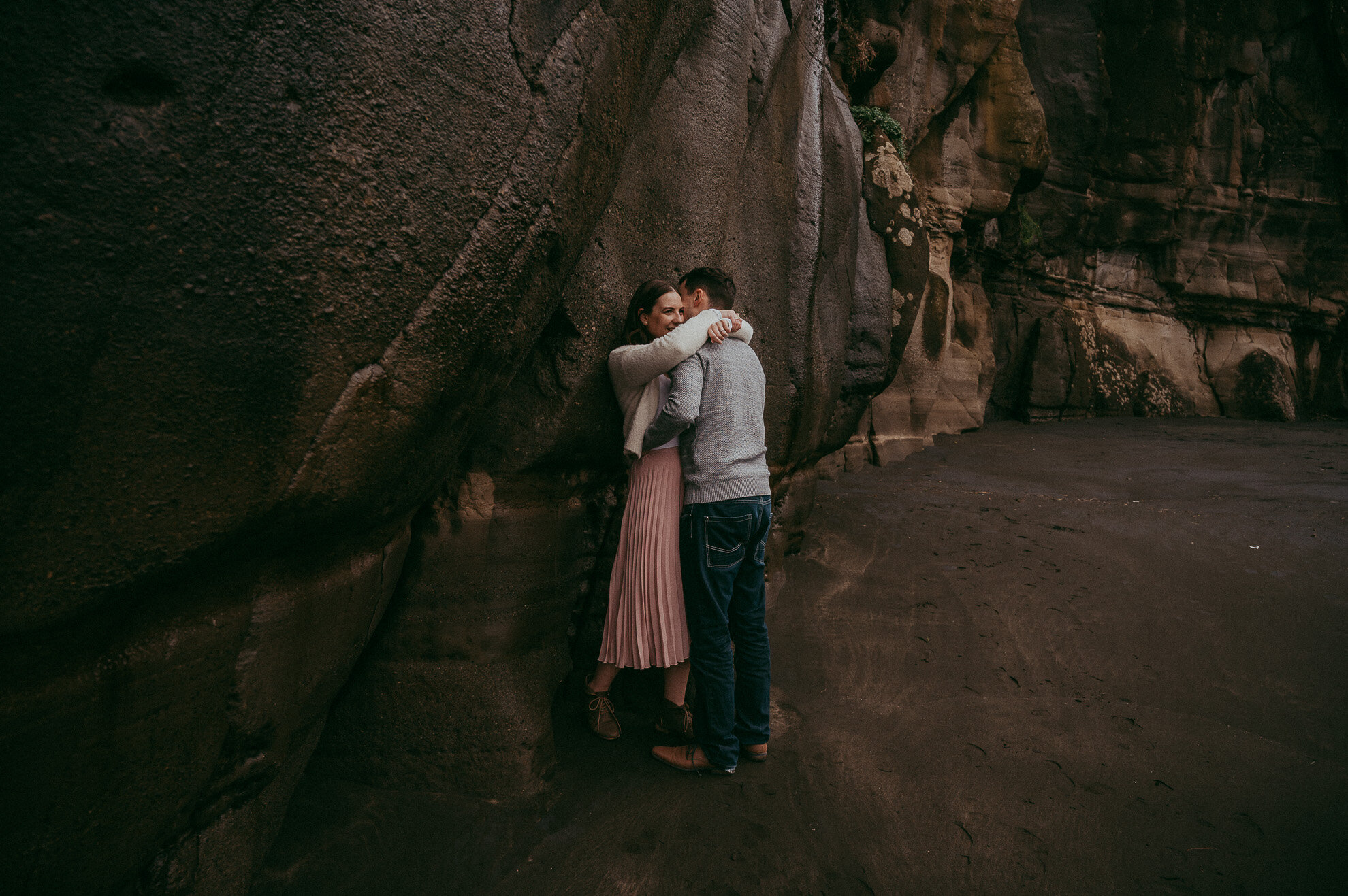 Winter Pre-wedding session on the beach - Kelly &amp; Hayden {Auckland engagement } couples photographer}