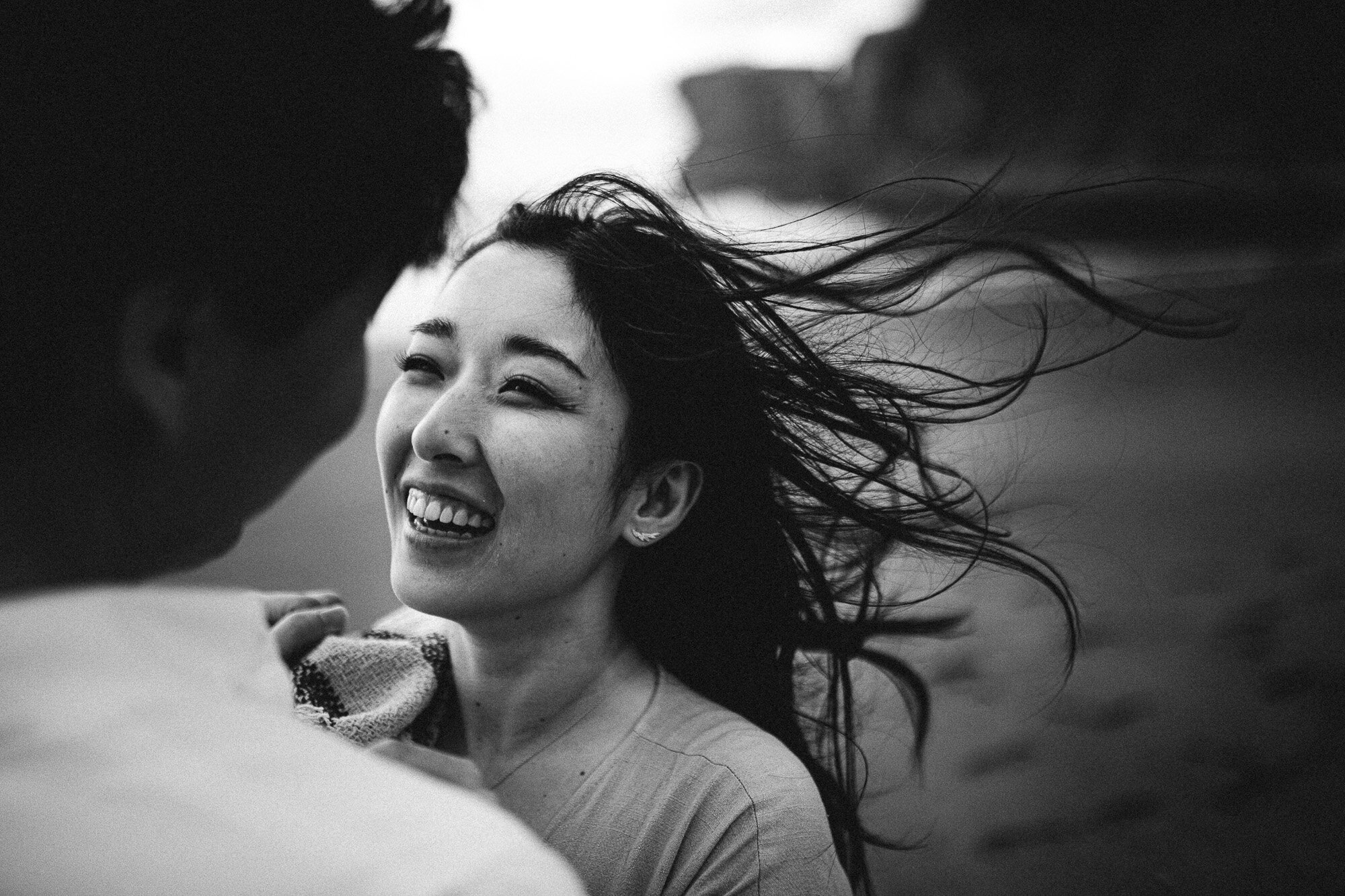 Auckland pre-wedding session sneak peek - Muriwai Beach {engagement photographer}