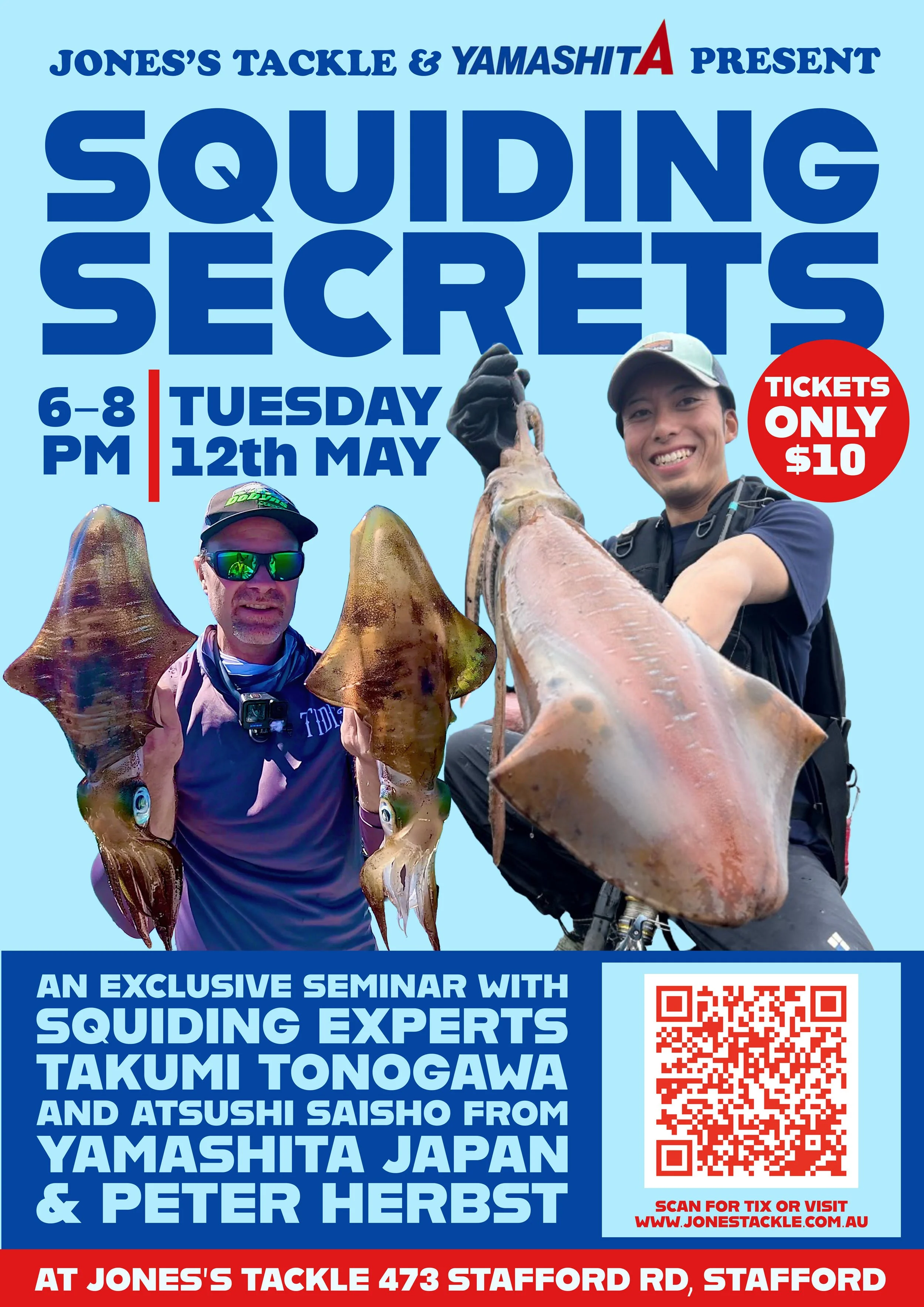 EXCLUSIVE SQUIDING SECRETS SEMINAR  |  Tuesday 12th May