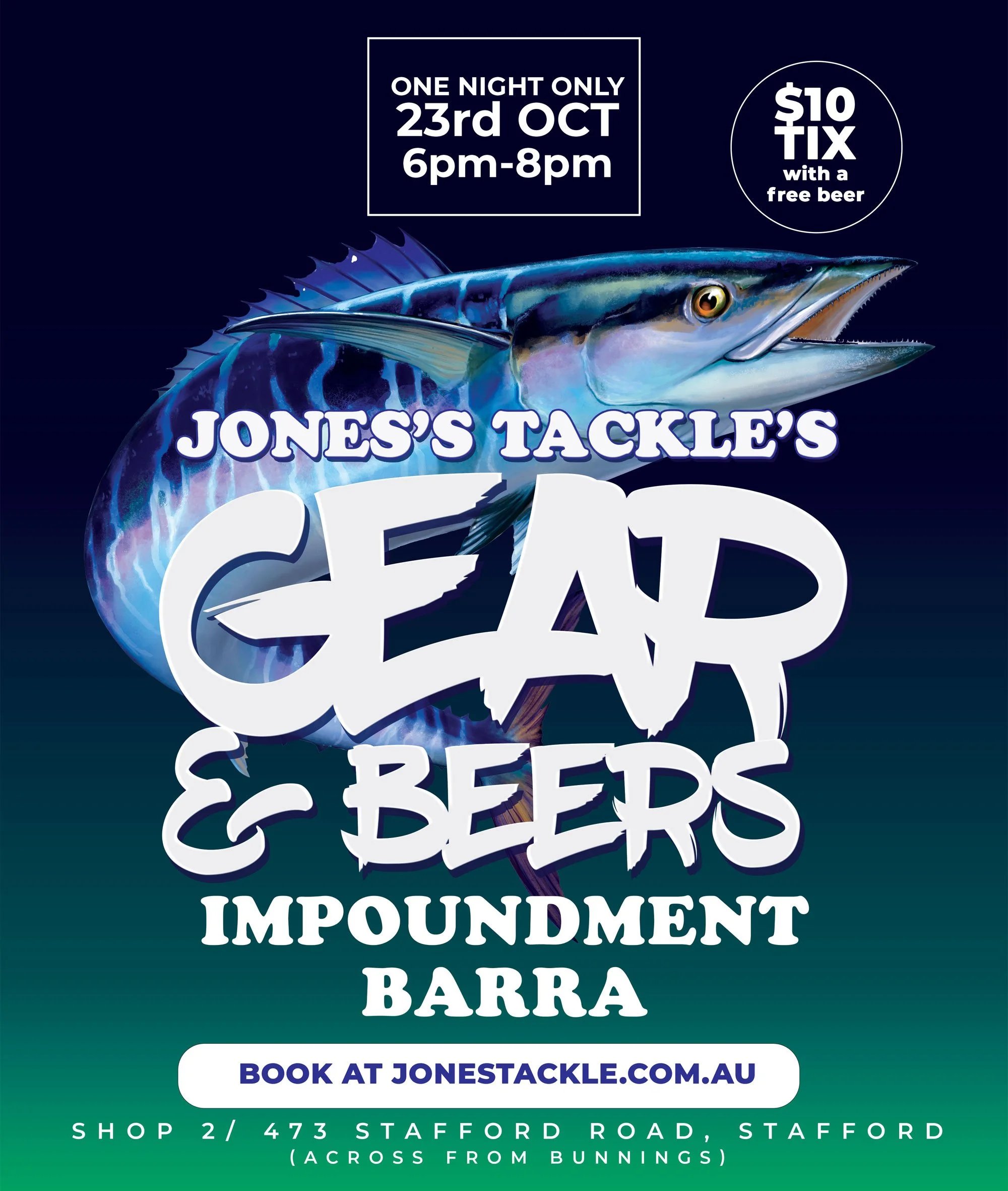 Gear & Beers 23rd October “Impoundment Barra” with guest speaker Peter Herbst