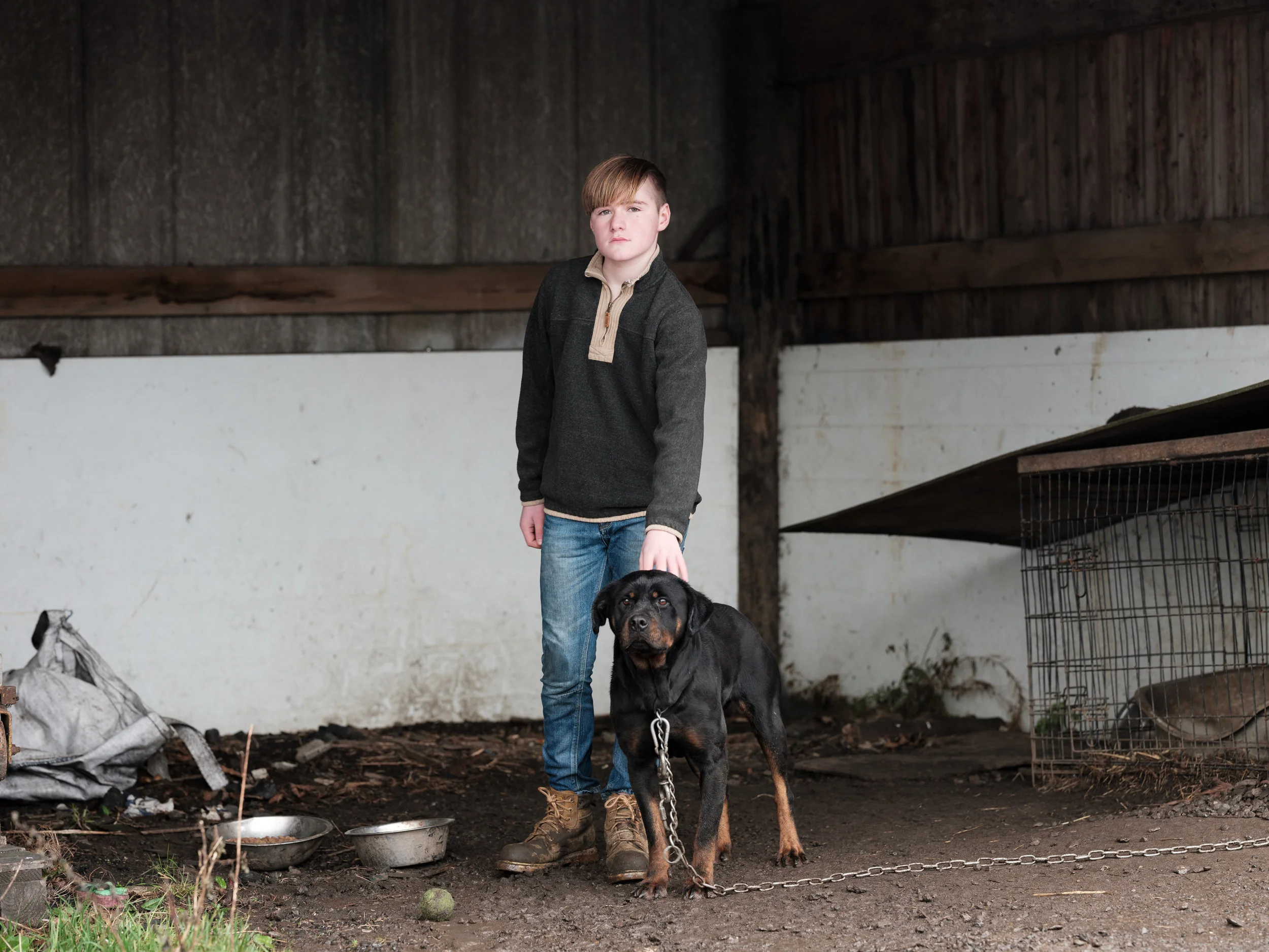 Tenant farmer's son Charlie, with Dexter