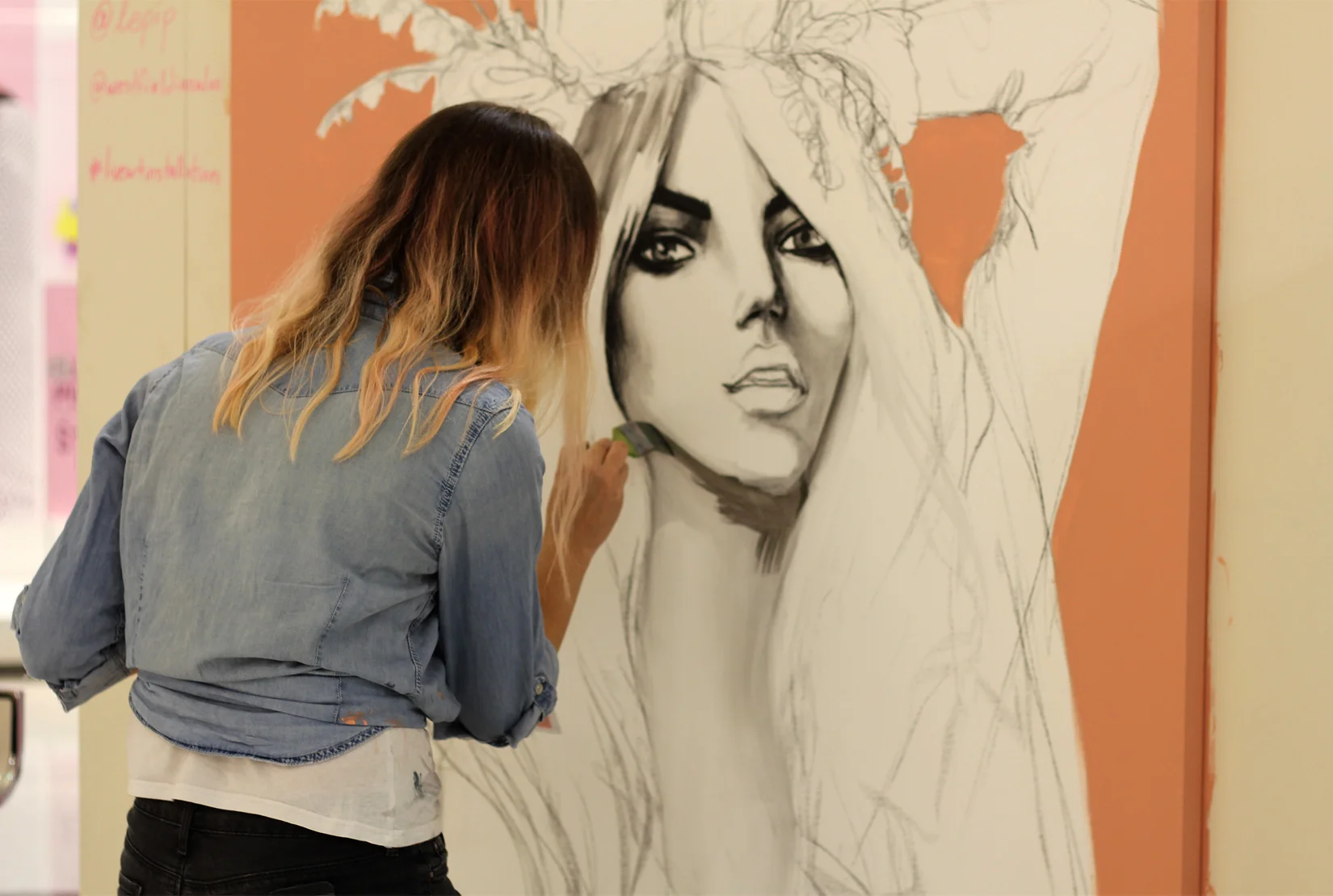 Westfield Live Art Installation with Pippa McManus and Mekel