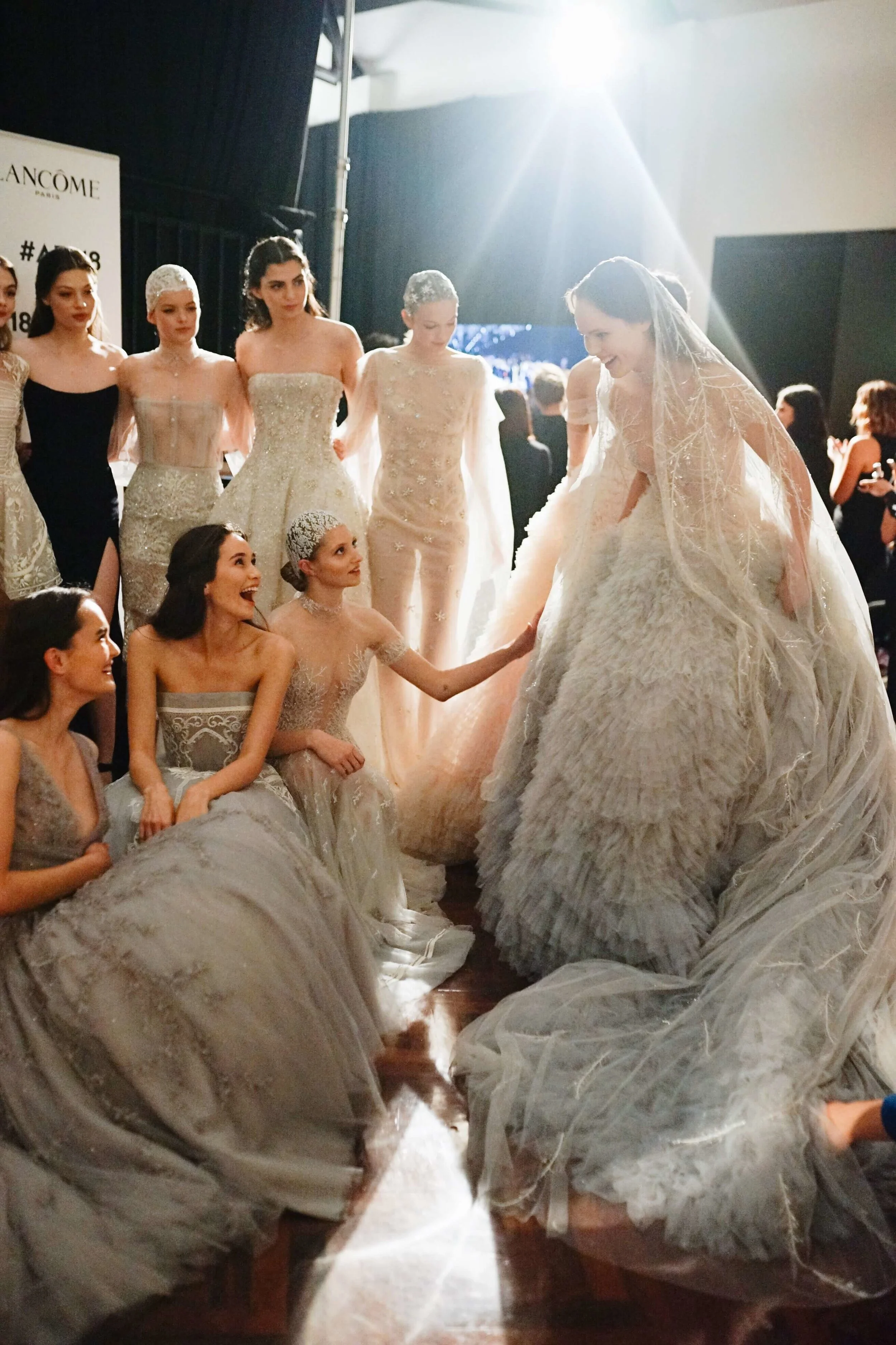 Backstage at Paolo Sebastian