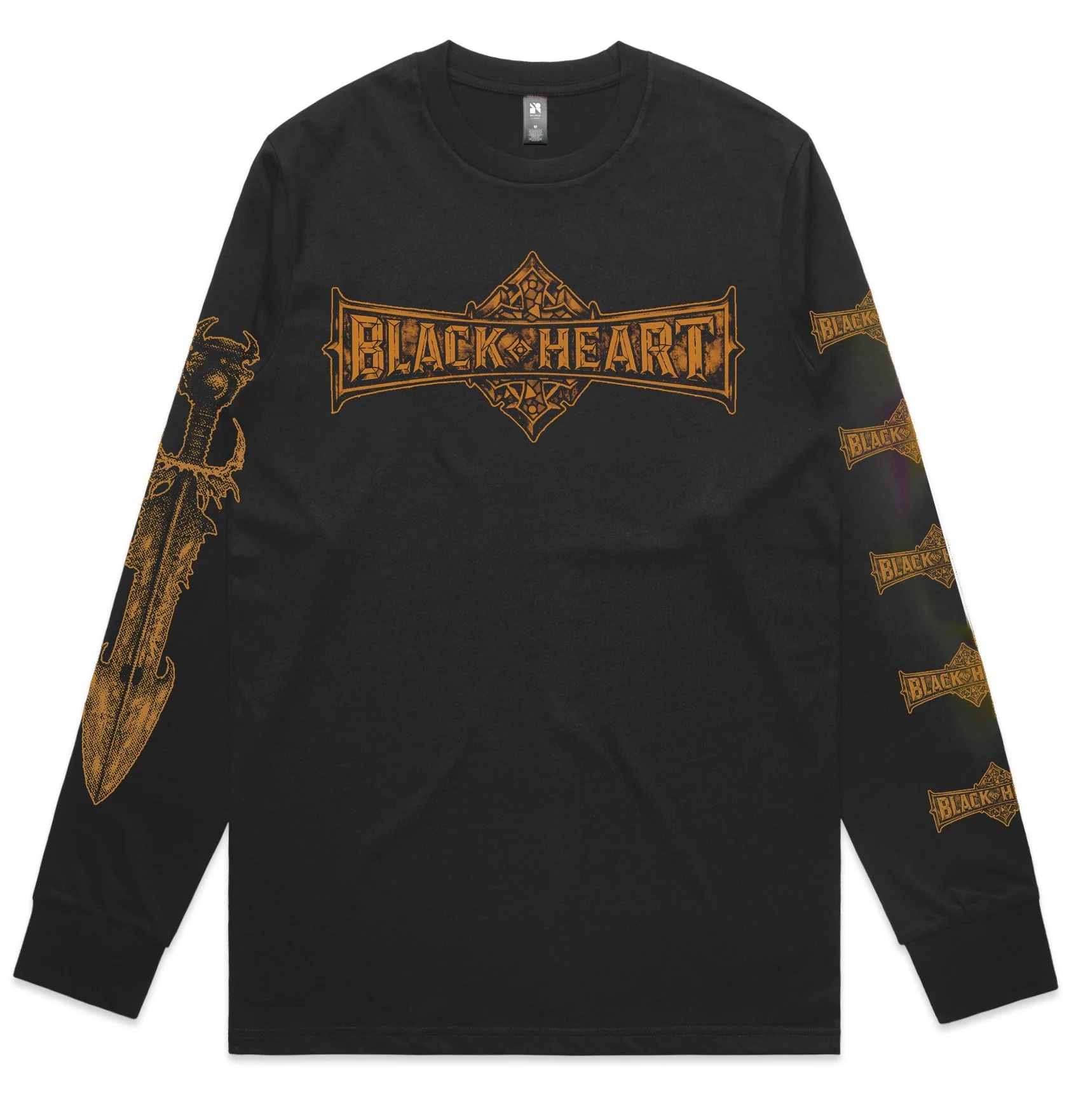 BLACK HEART LONGSLEEVE - BRONZE PRINT REVISED FRONT.jpg