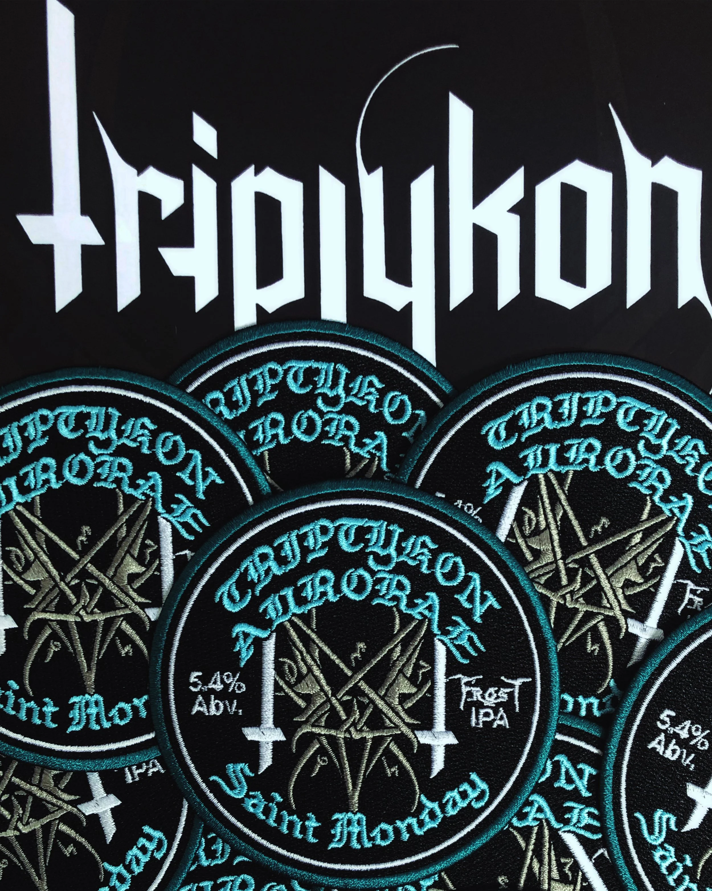Triptykon x Saint Monday - Aurorae Frost IPA - WOVEN PATCH