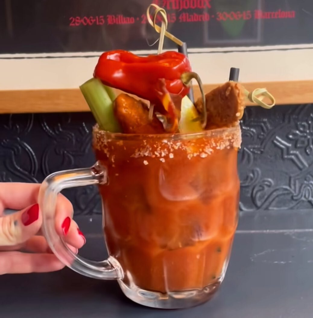 Pssst, we&rsquo;re open for brunch, right NOW ! 

There&rsquo;s still some space to come down and get ya gob all over one of these bad boi Bloody Mary&rsquo;s, just don&rsquo;t tell evvvveeyone else we&rsquo;ll have a mob on our hands! 

Serving thes