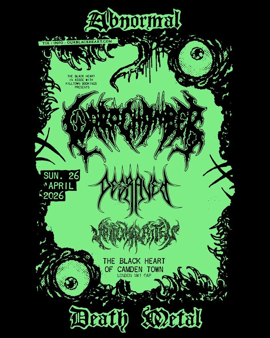 THIS SUNDAY abnormal deranged death metal presides over Camden Town as WARP CHAMBER and DEGRAVED&rsquo;s &ldquo;Profaning Creation Over Europe&rdquo; Tour hits us, and for extra spice the twisted realm of VATICINAL RITES is in the mix to rile us up g