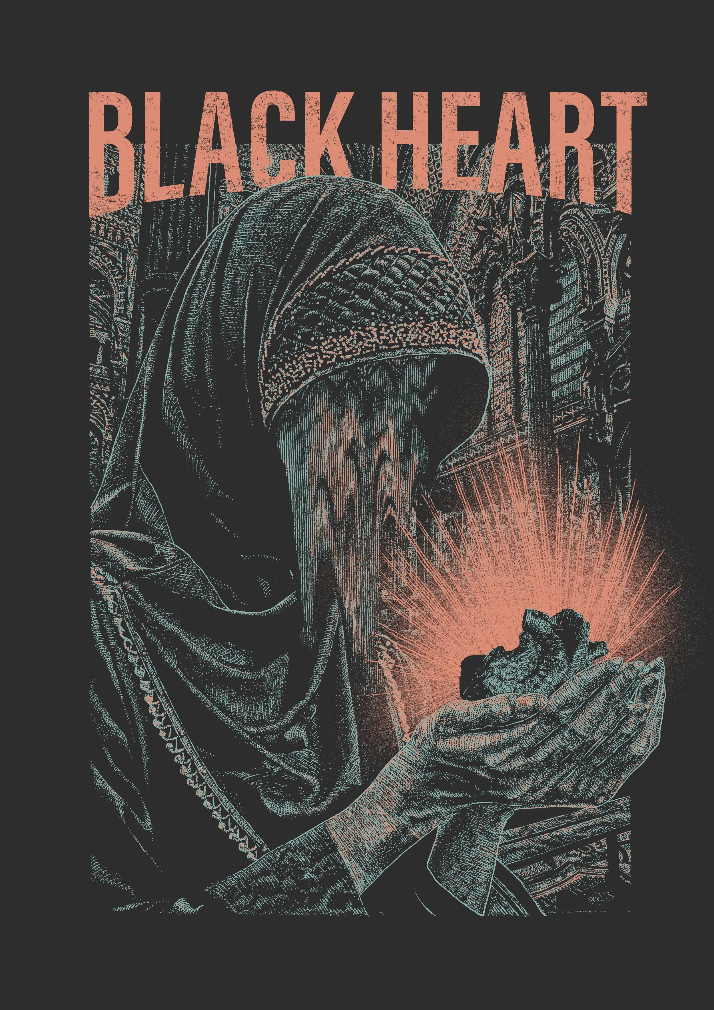 The Black Heart T Green and Orange.jpg