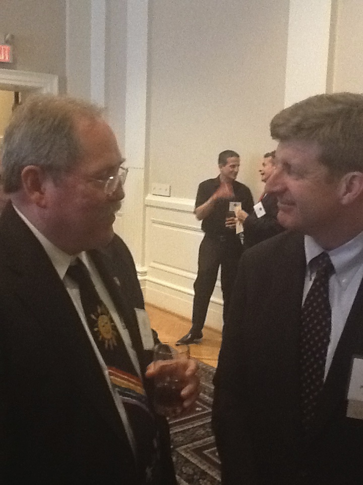 CCAPP President Warren Daniels talks to former U.S. Representative Patrick Kennedy (D-RI)