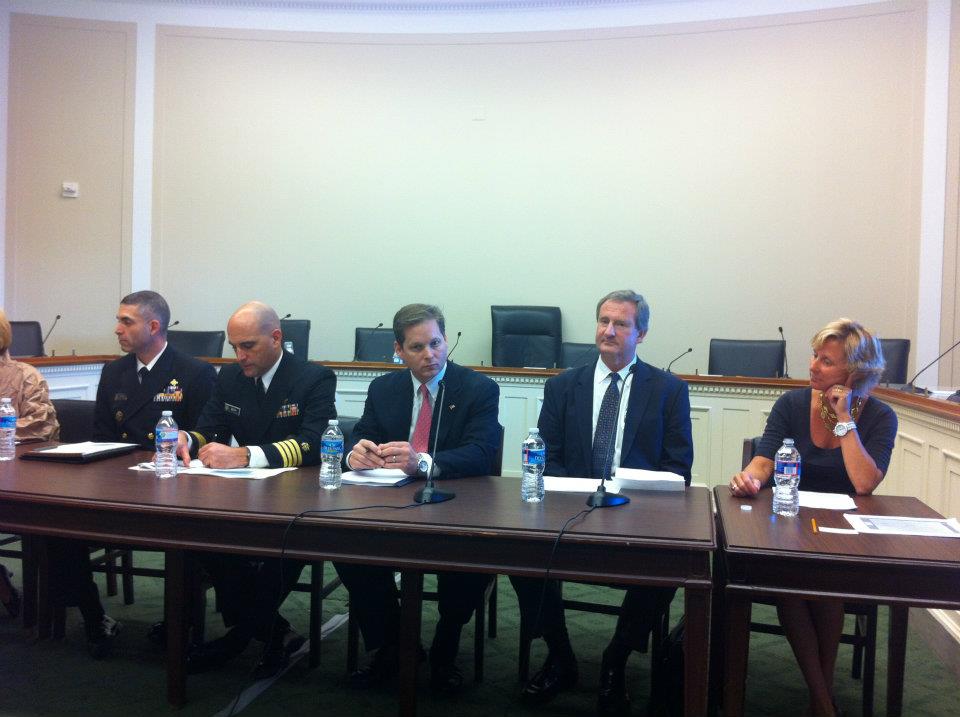 IC&RC Vice President Annie Ramniceanu, far right, discusses emergency behavioral health services in the wake of Hurricane Irene with Congressional Staff.