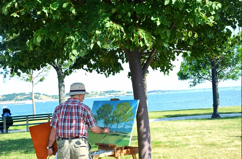 a painter on castle island (sonya kovacic)