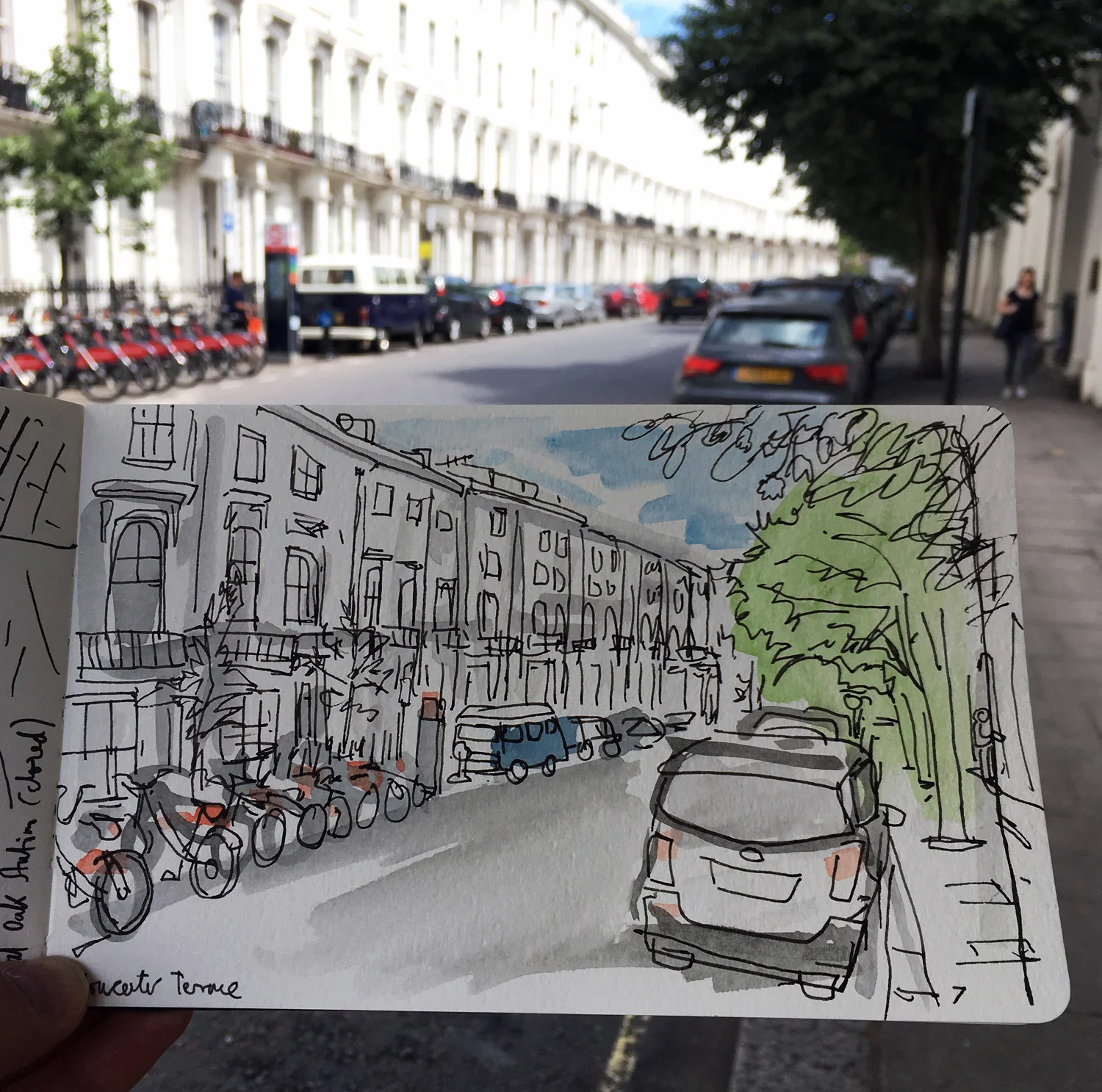 Gloucester Terrace, Bayswater. Where I used to live in a rather snug basement flat.