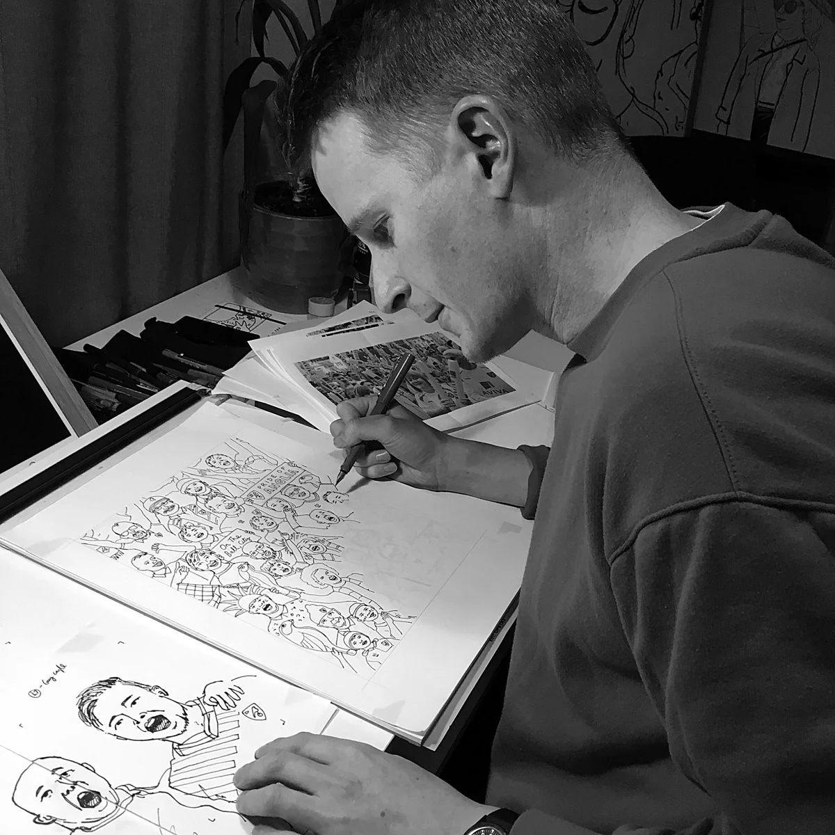 Drawing the final linework