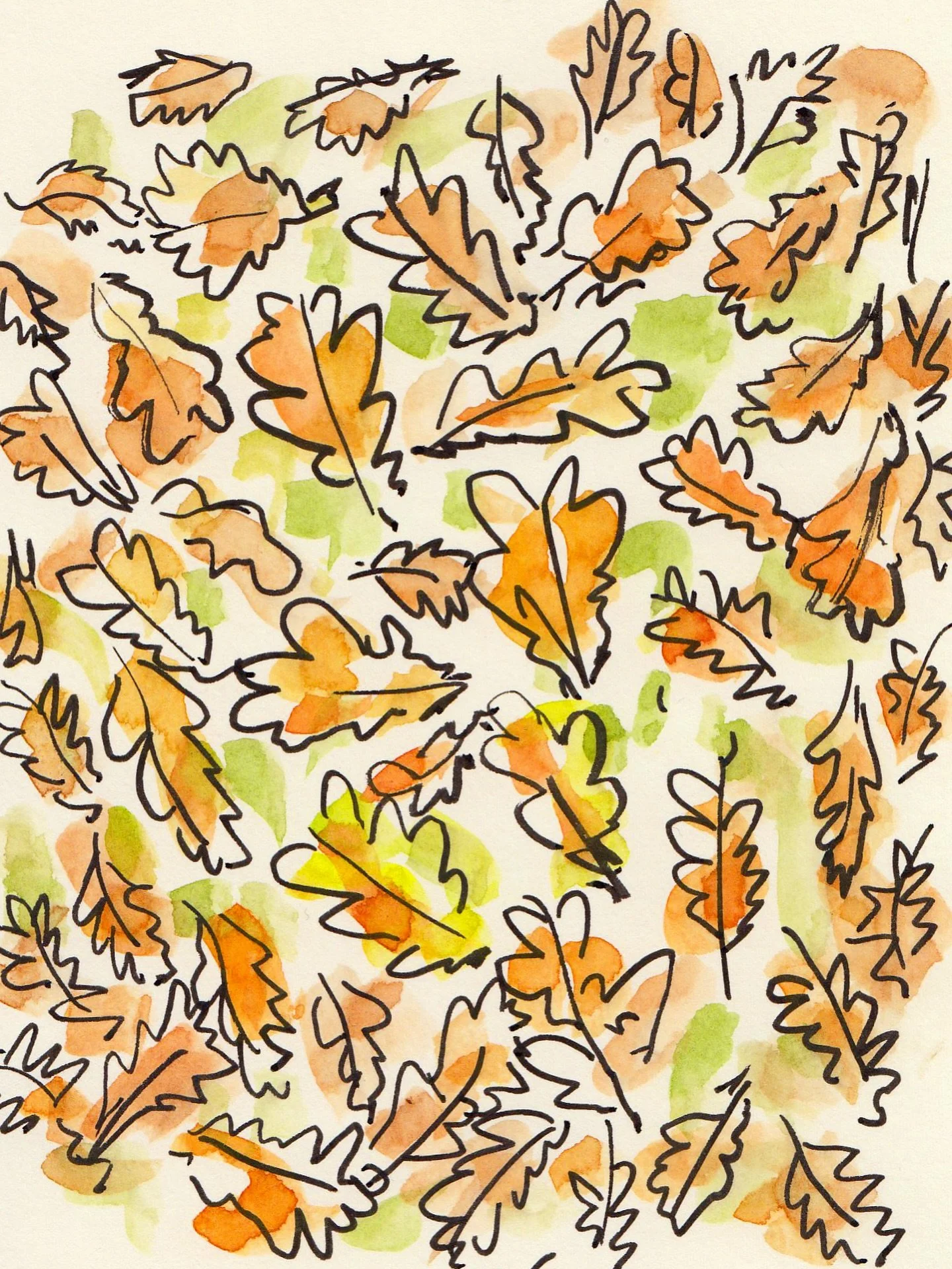 Feeling very Autumnal out there right now (and windy!) here’s a few pages from my sketchbook today.