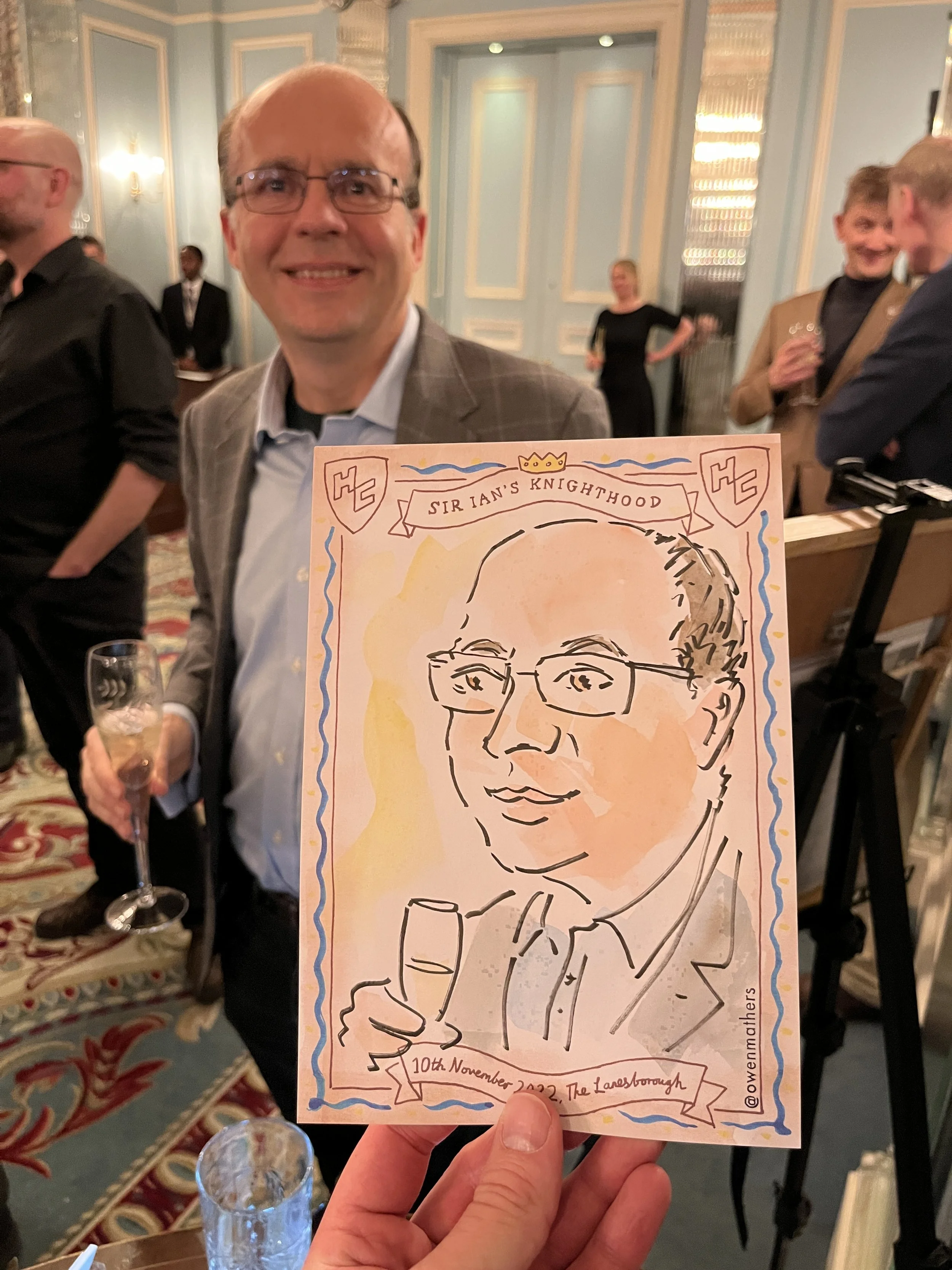 Live corporate event portrait of man