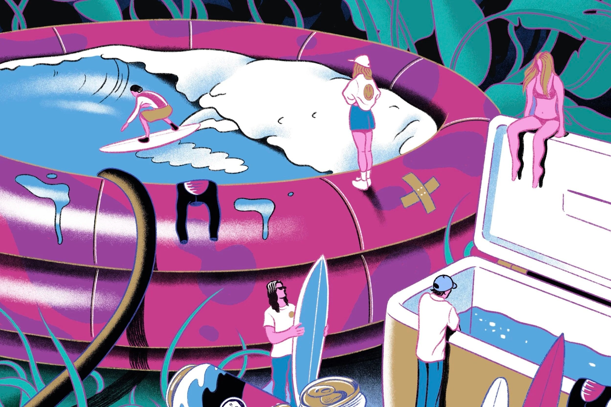 A Surreal Garden Party - Personal Illustration