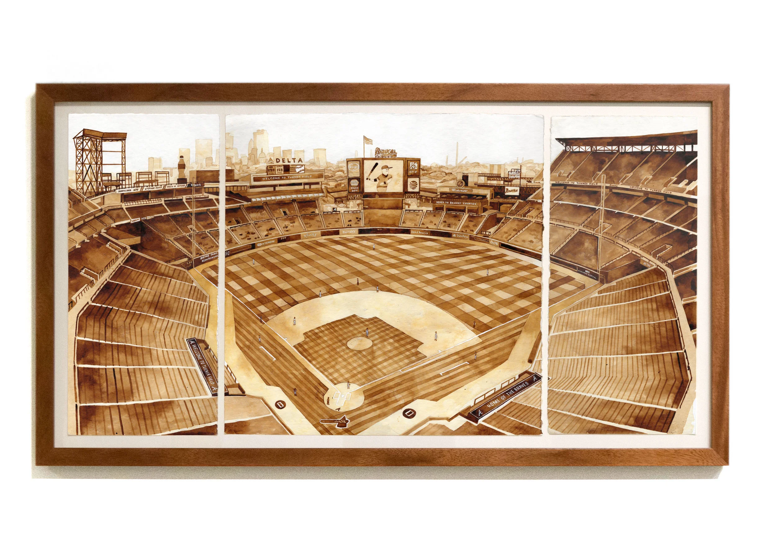 TURNER FIELD Chicago Cubs v Atlanta Braves June 12, 2016 ink, 30" x 15" Cubs 13 - Braves 2 Upper Box 401, Row 14, Seat 101