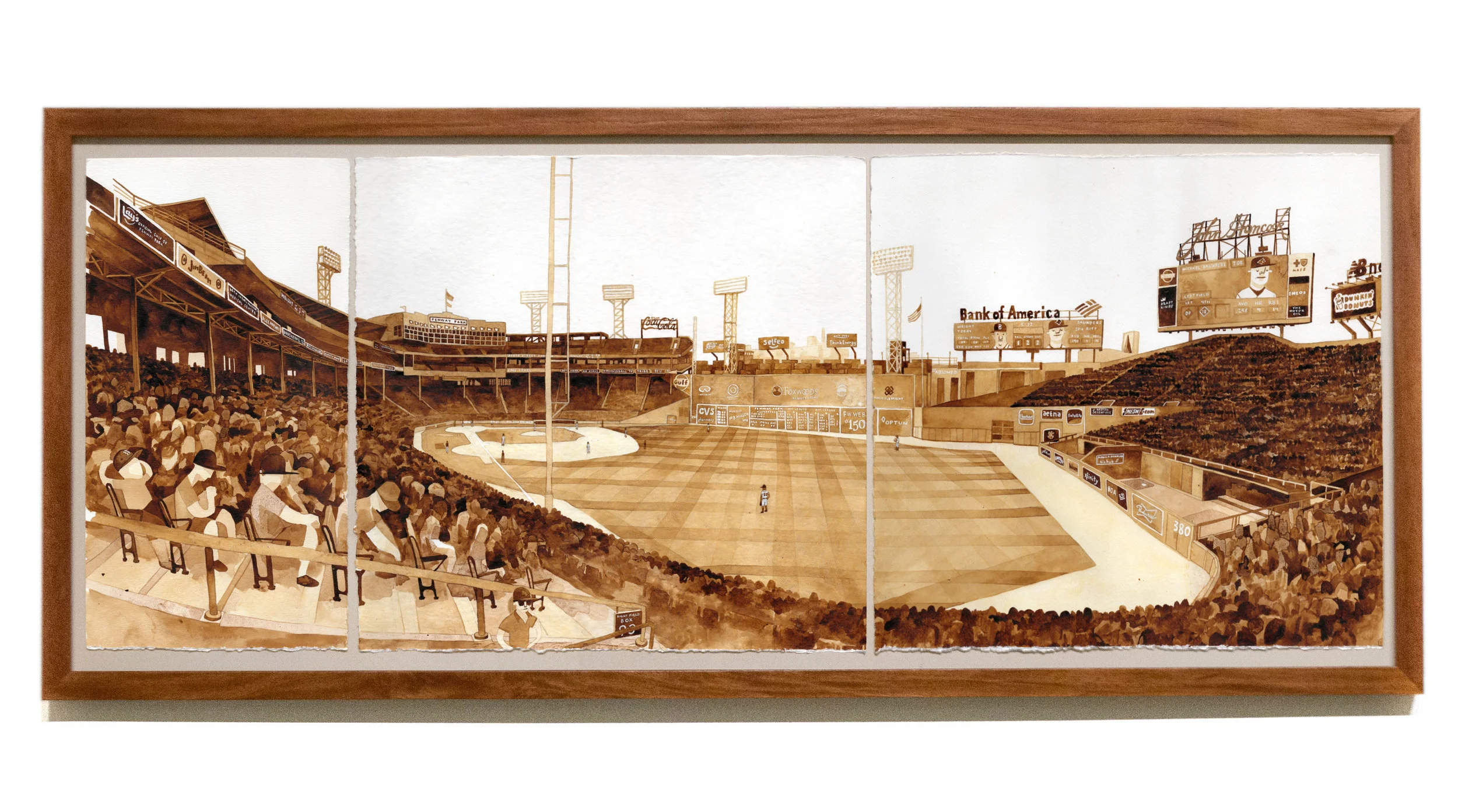 FENWAY PARK Toronto Blue Jays v Boston Red Sox June 4, 2016 ink, 36" x 15" Blue Jays 4 - Red Sox 6 Right Field Box 92, Row HH, Seat 15