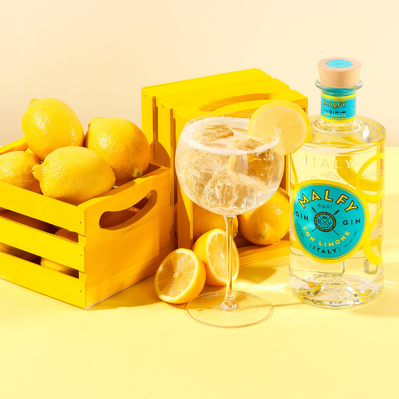 Malfy Gin beverage photography by Frankie Marin and Artisan Council