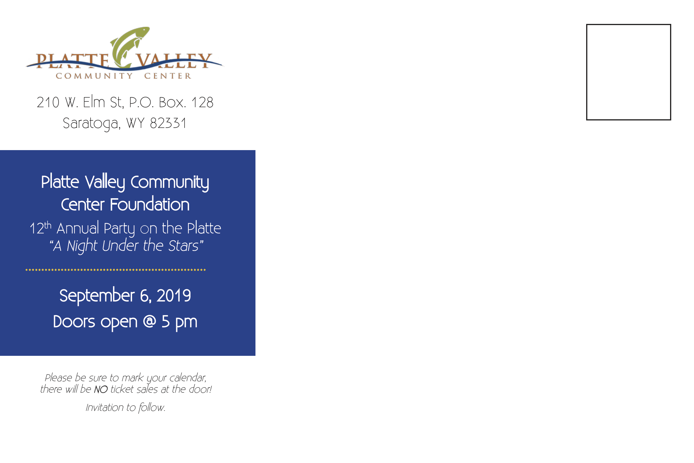 A Night Under the Stars Save the Date Postcard