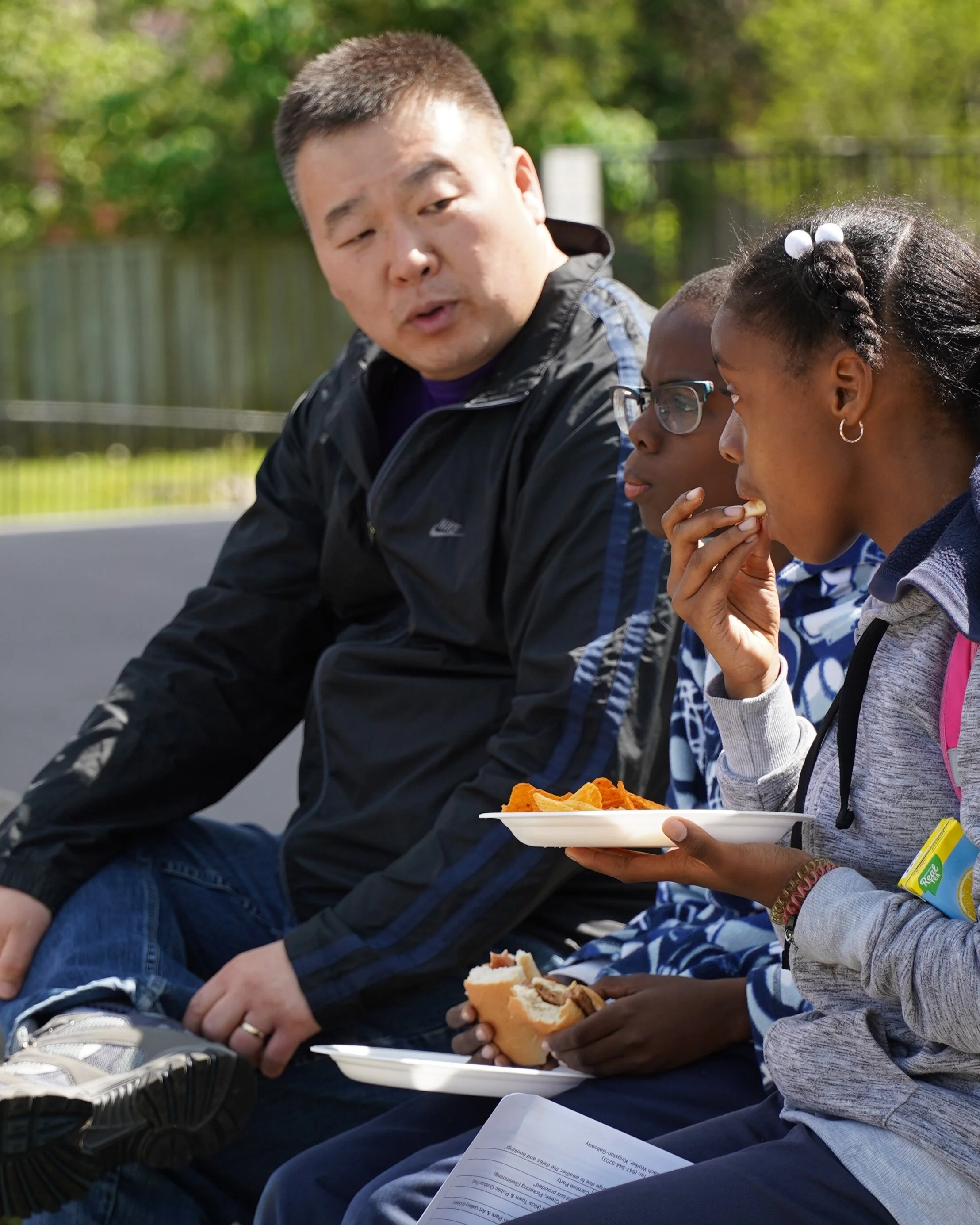 Building relationships with community members.