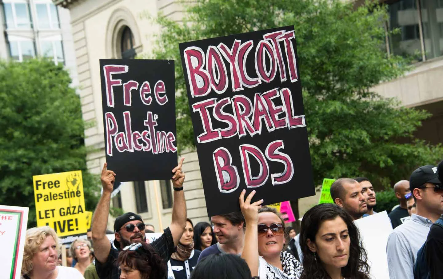Some 10,000 demonstrators march on the White House in Washington, DC, to protest Israel's offensive in Gaza, August 2, 2014. (Ryan Rodrick Beiler / Shutterstock.com)