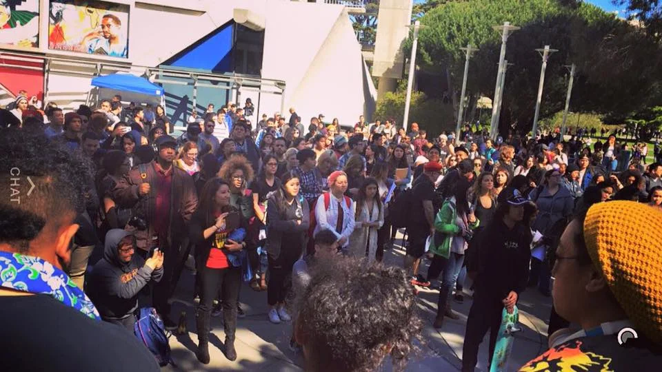 Students gather at SFSU. Credit: GUPS Facebook