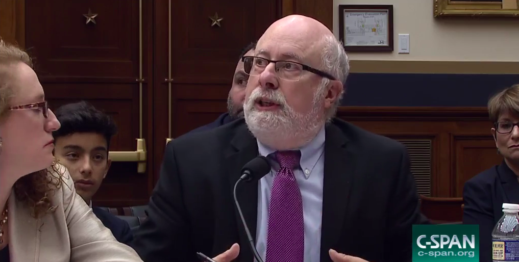 Attorney Ken Stern testifying at today's hearing. 