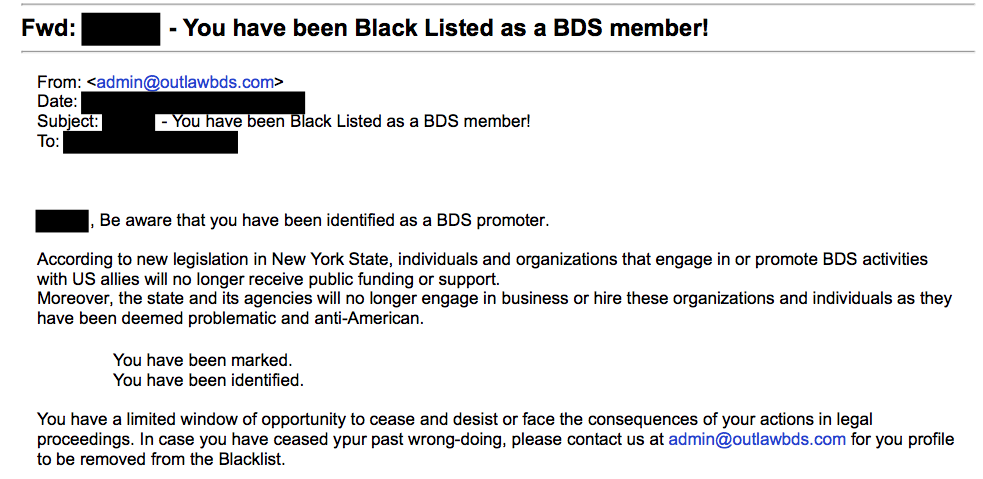 Screenshot of Psy-Group email