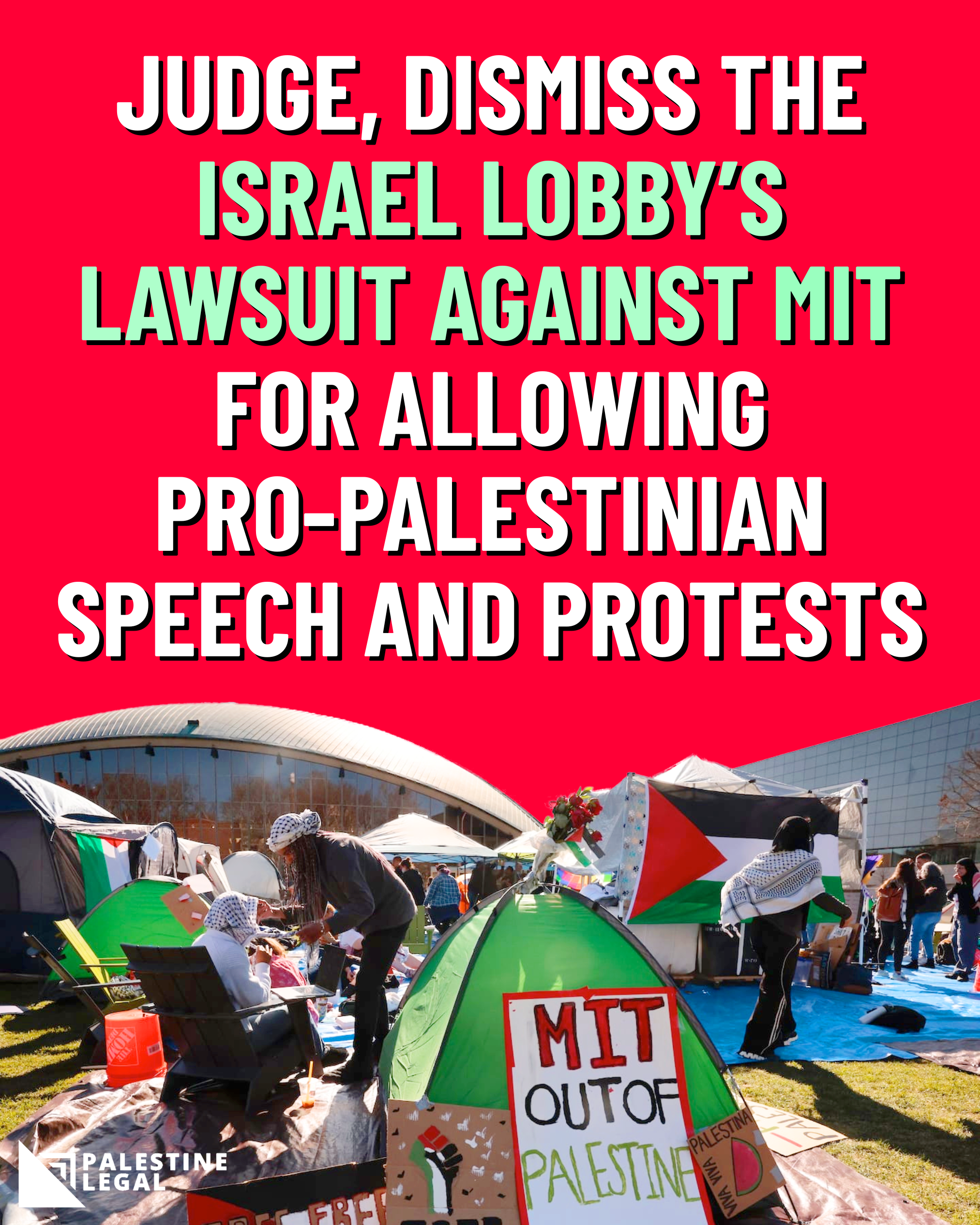 Lawsuit Against MIT For Allowing ‘Free Palestine’ slogans and Protests Against Israel’s Genocide Must be Dismissed 