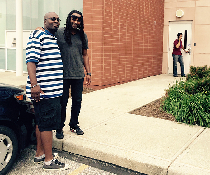 L-R: D'Angelo Knuckles, Lowell King (a Harvey Rice Wraparound employee) and Ali Boyd.