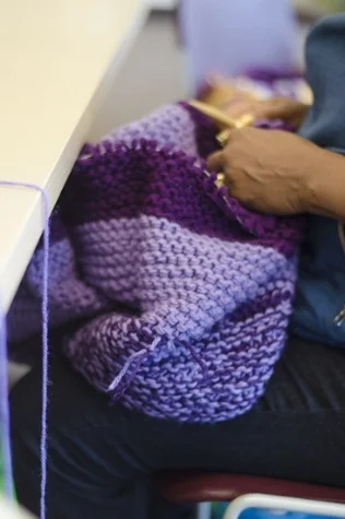 A LITERAL TAKE ON COMMUNITY-KNITTING