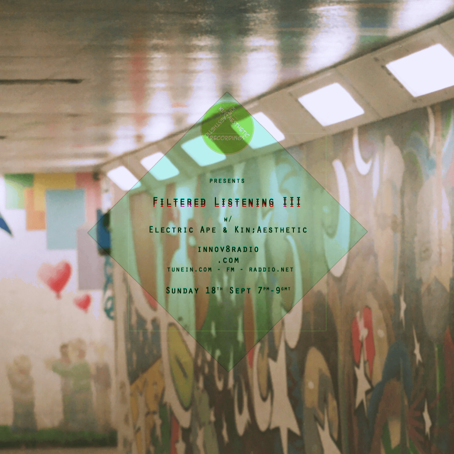 Filtered Listening #3 | Innov8radio | Electric Ape & Kin;Aesthetic | 18th Sept 2016 | Listen back here: